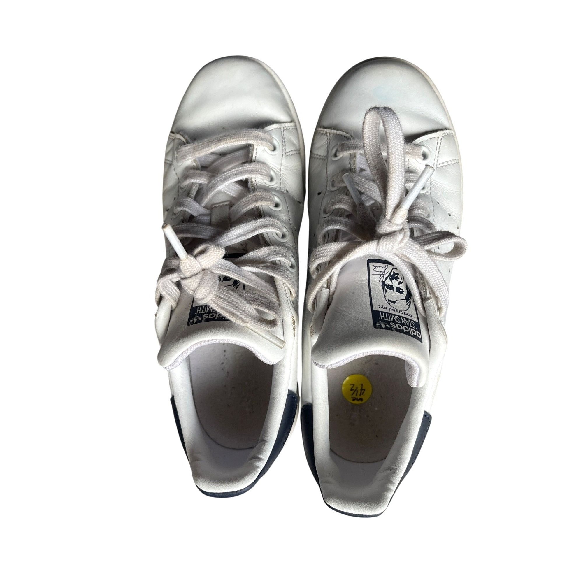 Adidas Adidas Stan Smith Originals White Dark Blue Sneakers Mens 4 Size US 5.5 / IT 35.5 - 4 Thumbnail