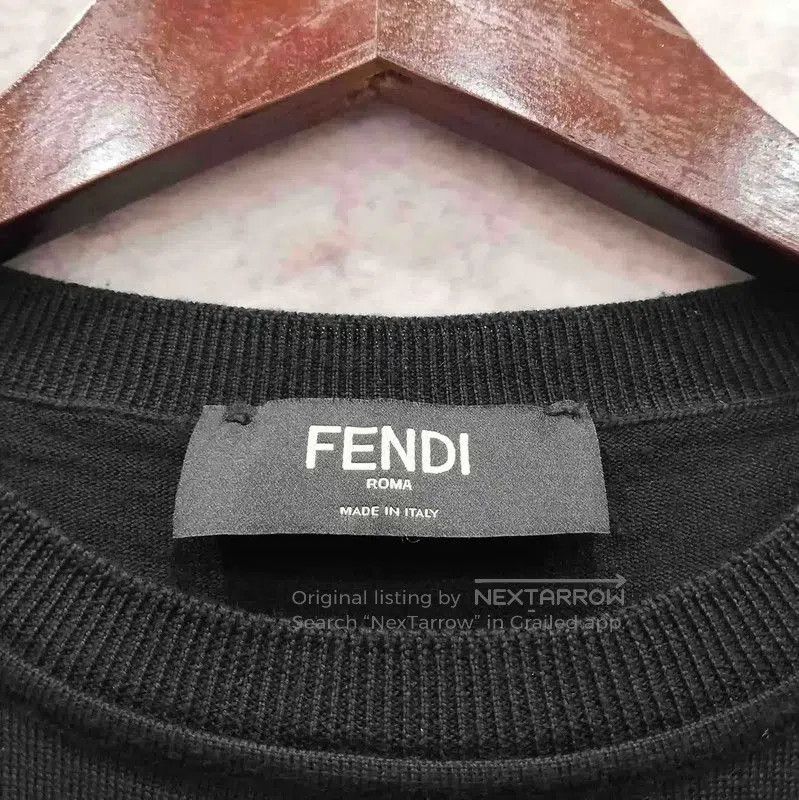 Fendi Fendi Black Wool Long Sleeve Knit Sweater . Size US M / EU 48-50 / 2 - 3 Thumbnail