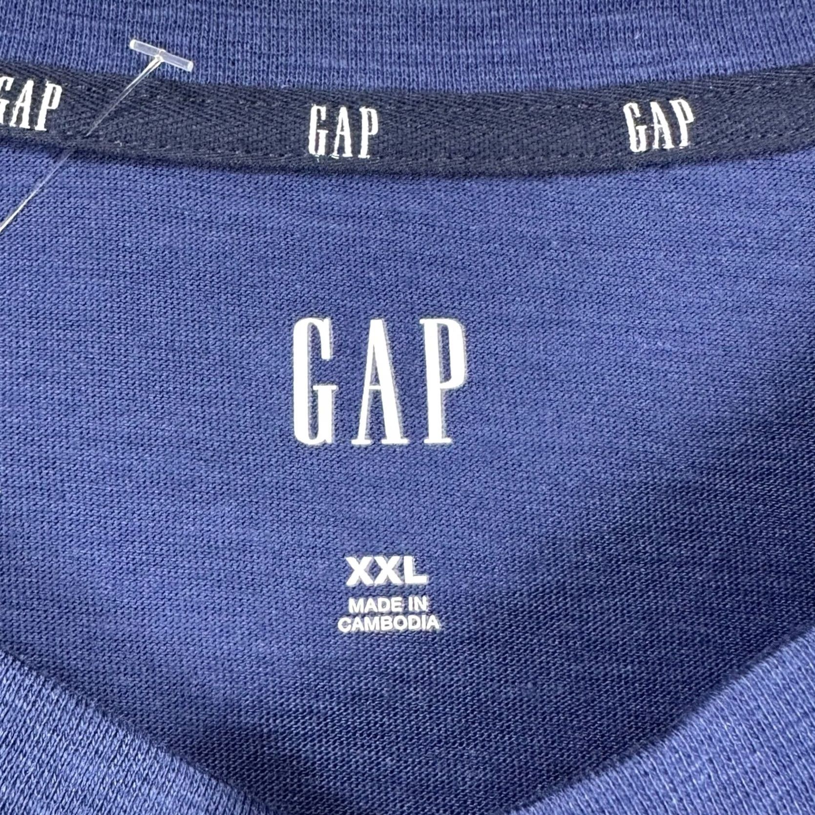 Gap Gap Henley T-Shirt Adult 2XL Medieval Blue 100% Cotton Short Sleeve Tee Mens NEW Size US XXL / EU 58 / 5 - 5 Thumbnail