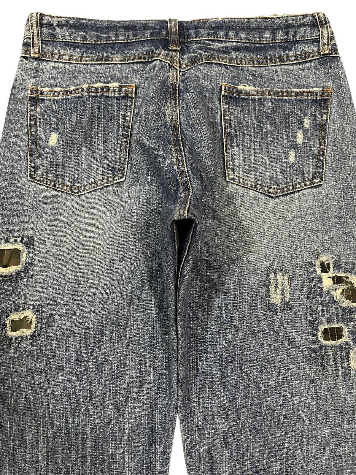 14th Addiction Vintage Japanese Brand Distressed Sashiko Style Jeans Size US 30 / EU 46 - 4 Thumbnail