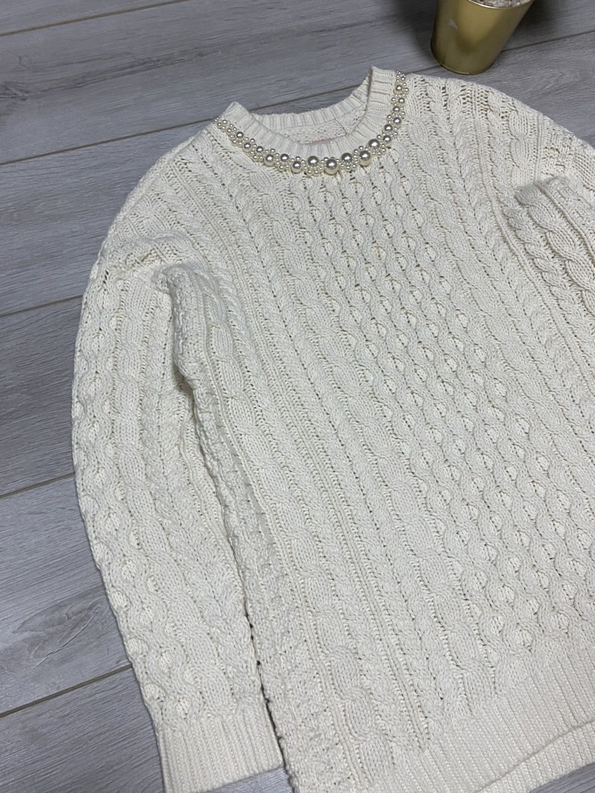 Simone Rocha Simone Rocha x H&M oversize knitted sweater pearls unisex Size US M / EU 48-50 / 2 - 5 Thumbnail