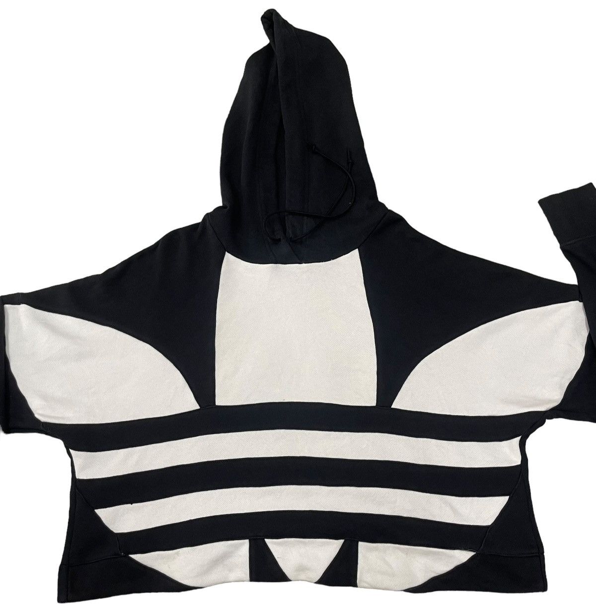 Adidas RARE ADIDAS BIG LOGO CROP HOODIE Size L / US 10 / IT 46 - 4 Thumbnail