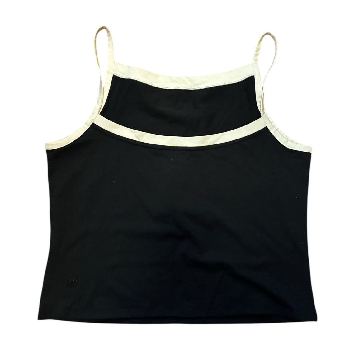 Lululemon Lululemon Organic Cotton High-Neck Ringer Tank Top Black XL Size XL / US 12-14 / IT 48-50 - 2 Thumbnail