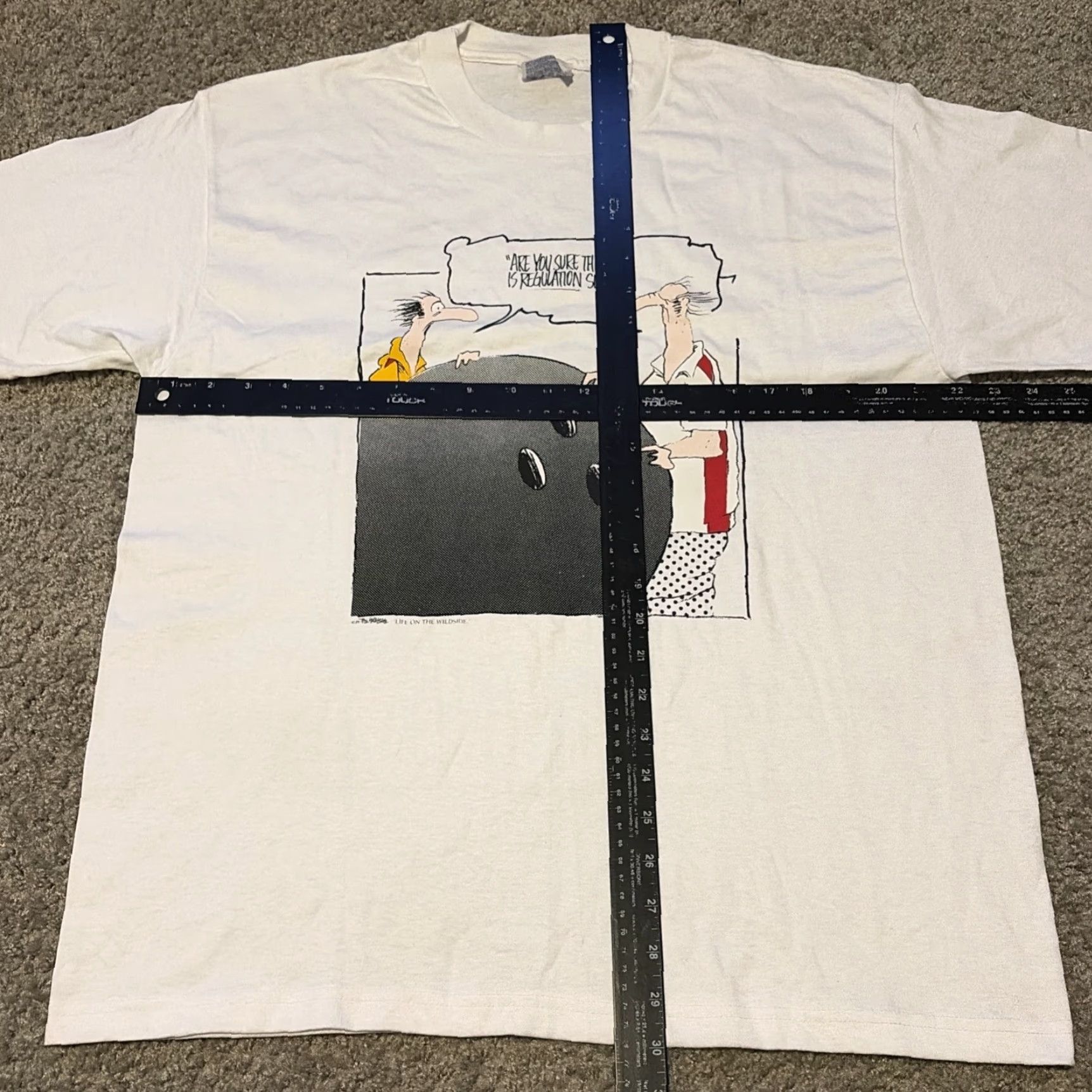 Hanes VTG Hanes White T-Shirt Men XL Are You Sure This Ball Is Regulation Bowling Comic Funny 89s Mens Size US XL / EU 56 / 4 - 5 Thumbnail