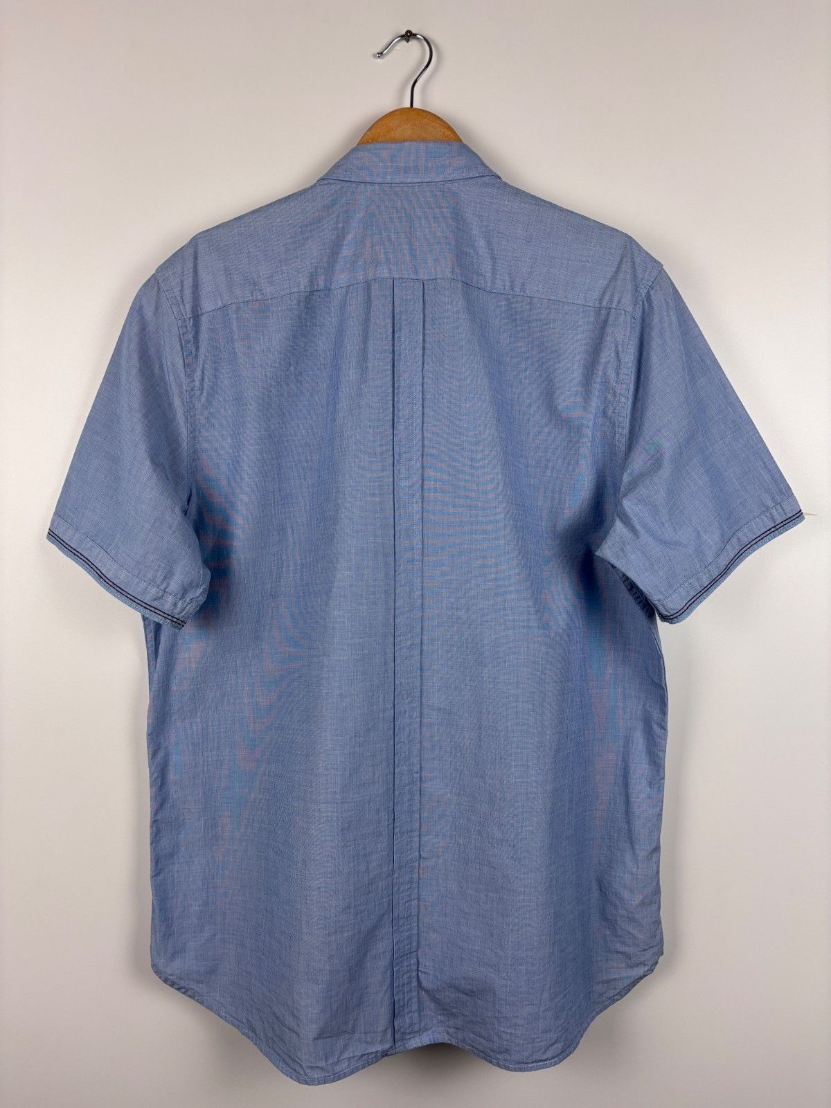 Fred Perry Fred Perry Button Down Short Sleeve Shirt Cotton Blue Size L Size US L / EU 52-54 / 3 - 5 Thumbnail