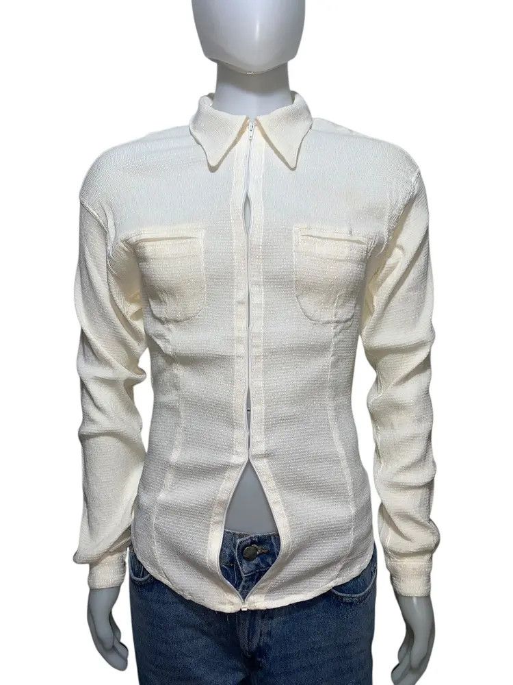 Calugi e Gianelli Vintage Calugi e giannelli pleats wrinkle zip shirt Size US M / EU 48-50 / 2 - 4 Thumbnail