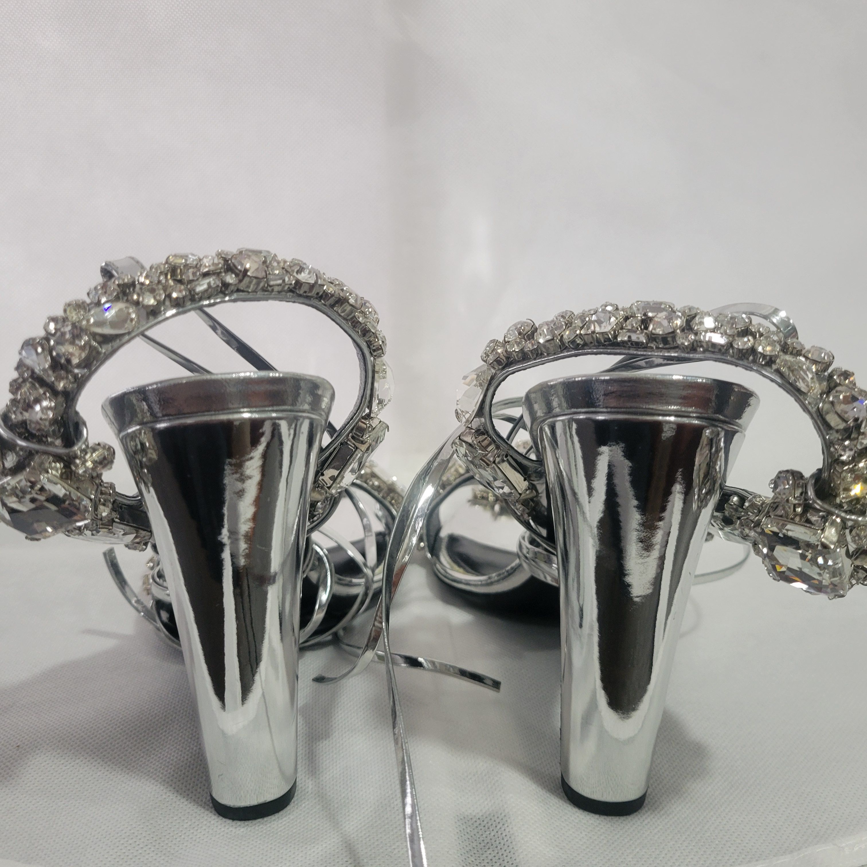 Tom Ford TOM FORD Runway Mirror Crystal Ankle Wrap Sandals Sz 41 Size US 11 / IT 41 - 8 Thumbnail