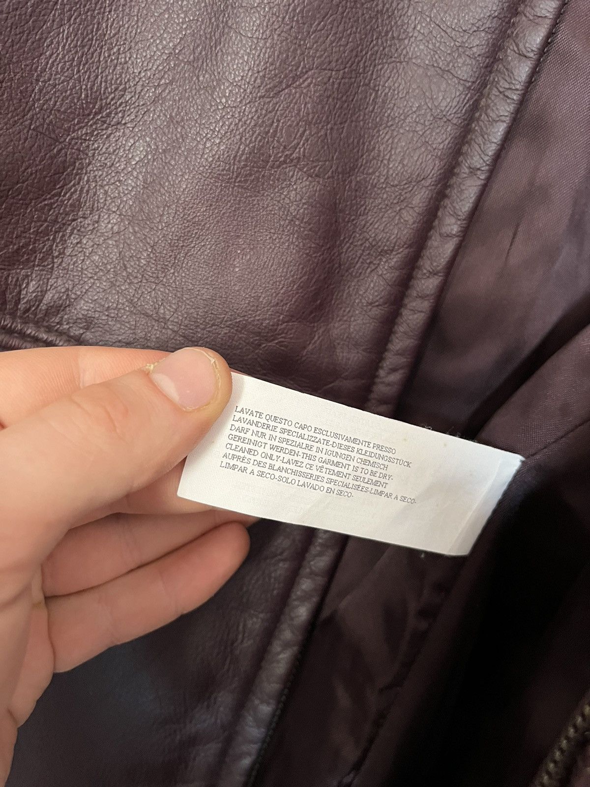 Giorgio Armani Vintage Y2K Giorgio Armani Womens Leather Coat Avant Garde Size L / US 10 / IT 46 - 11 Thumbnail