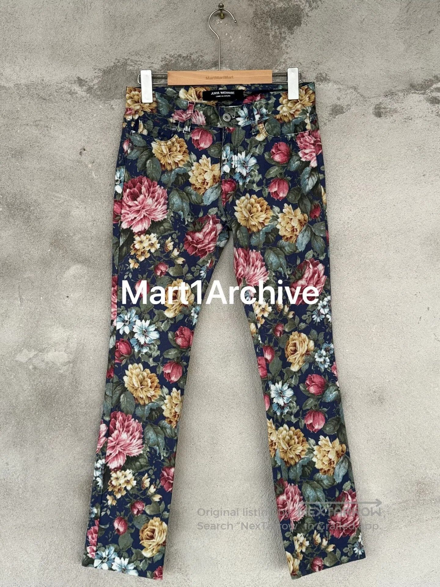 Junya Watanabe Junya Watanabe Straight-Leg Floral Pants. Size 39" - 1 Thumbnail