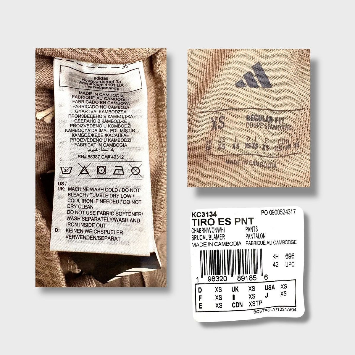 Adidas Adidas Tiro Men’s Essentials Tan Training Pants Sz XS Size US 26 / EU 42 - 13 Thumbnail