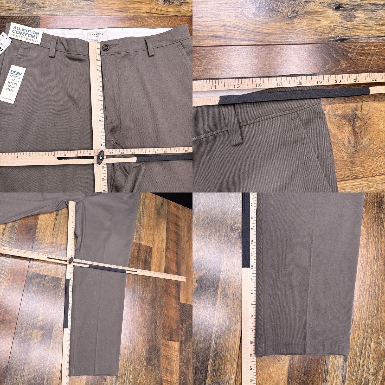 Dockers VINTAGE is not applicable; title: DOCKERS Pants Khakis 38x30 Tan Straight Fit Stretch Regular Mens Brown Cotton Blend Modern Workwear Casual Pants Size US 38 / EU 54 - 9 Thumbnail