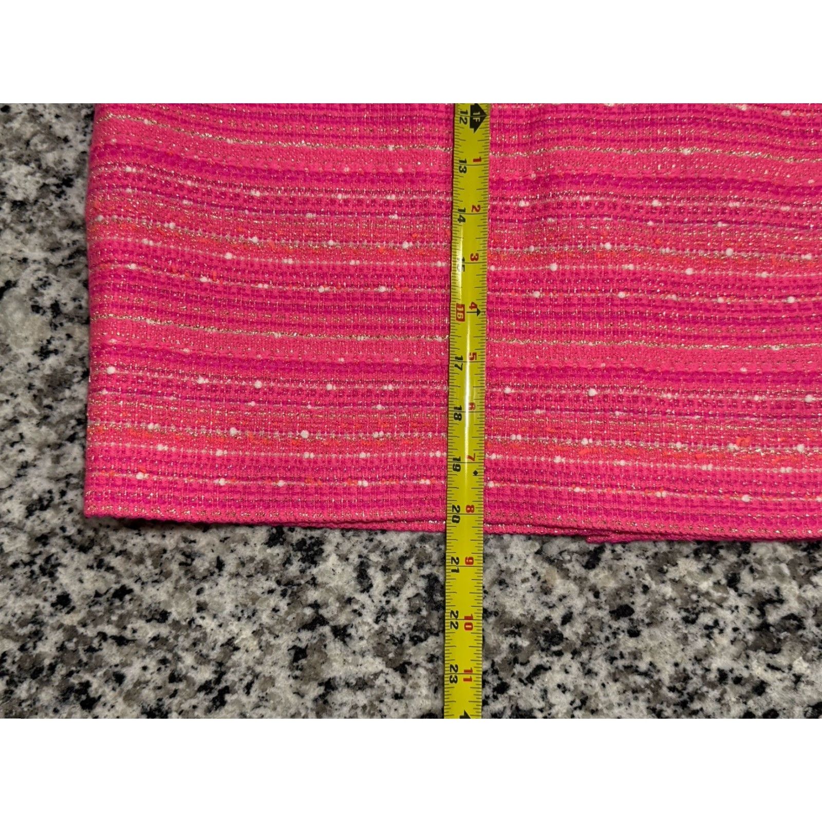 Lilly Pulitzer LILLY PULITZER Tweed Skirt Womens 4 Candy Pink Boucle Metallic Preppy Barbie Size 27" / US 4 / IT 40 - 3 Thumbnail