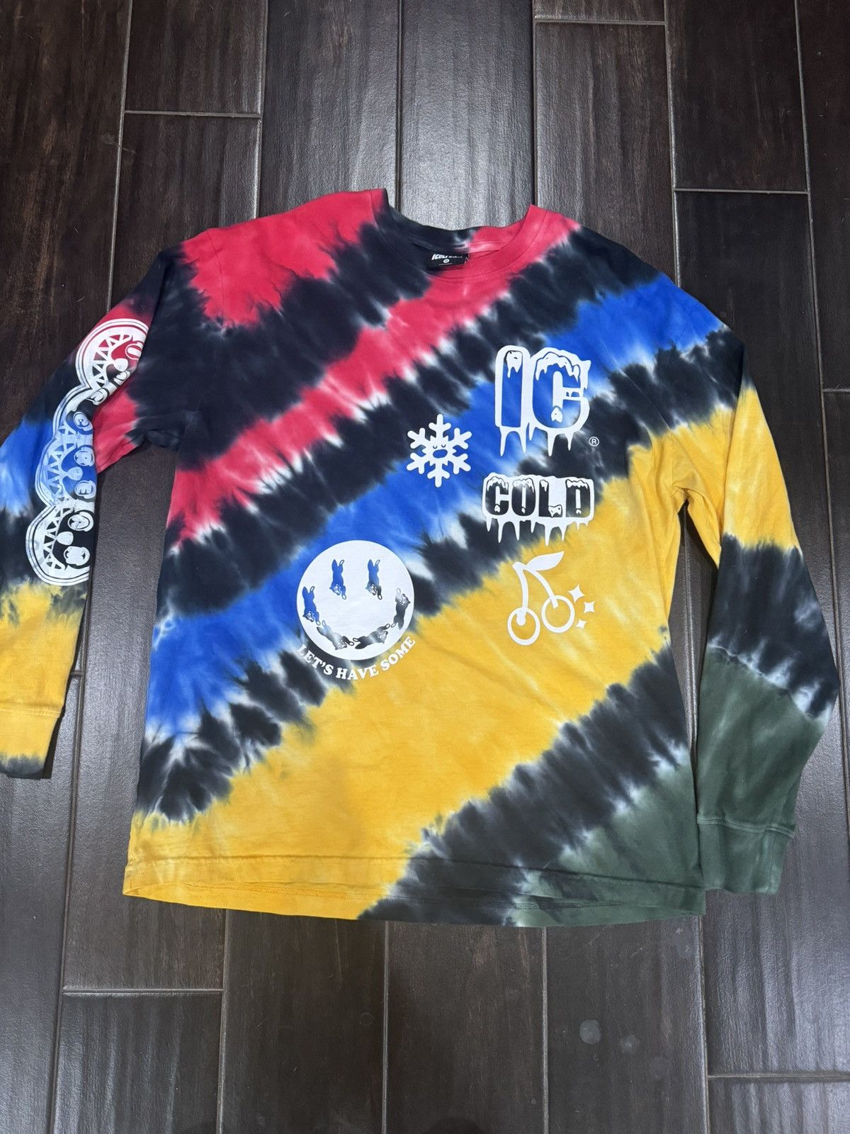 Icecream Ice Cream Happy Knit Tie Die Long Sleeve M Size US M / EU 48-50 / 2 - 1 Thumbnail