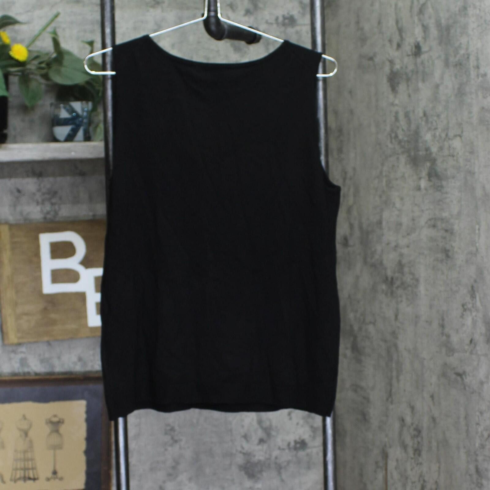 Other Nwt Kasper Knit Embroidered Top 10924833 Black Multi L Size L / US 10 / IT 46 - 2 Thumbnail