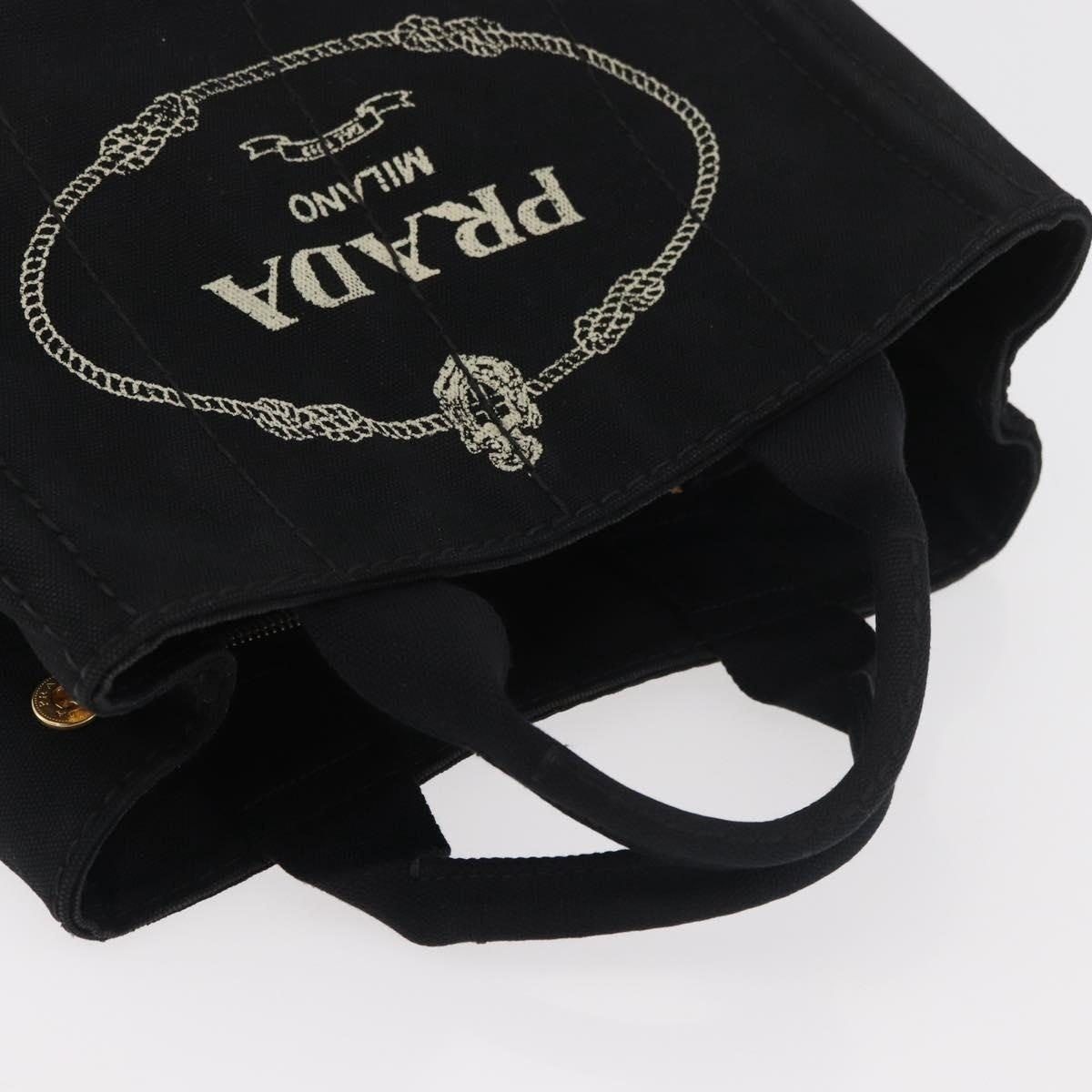 Prada Prada Canvas Canapa PM Handbag Black Size ONE SIZE - 4 Thumbnail