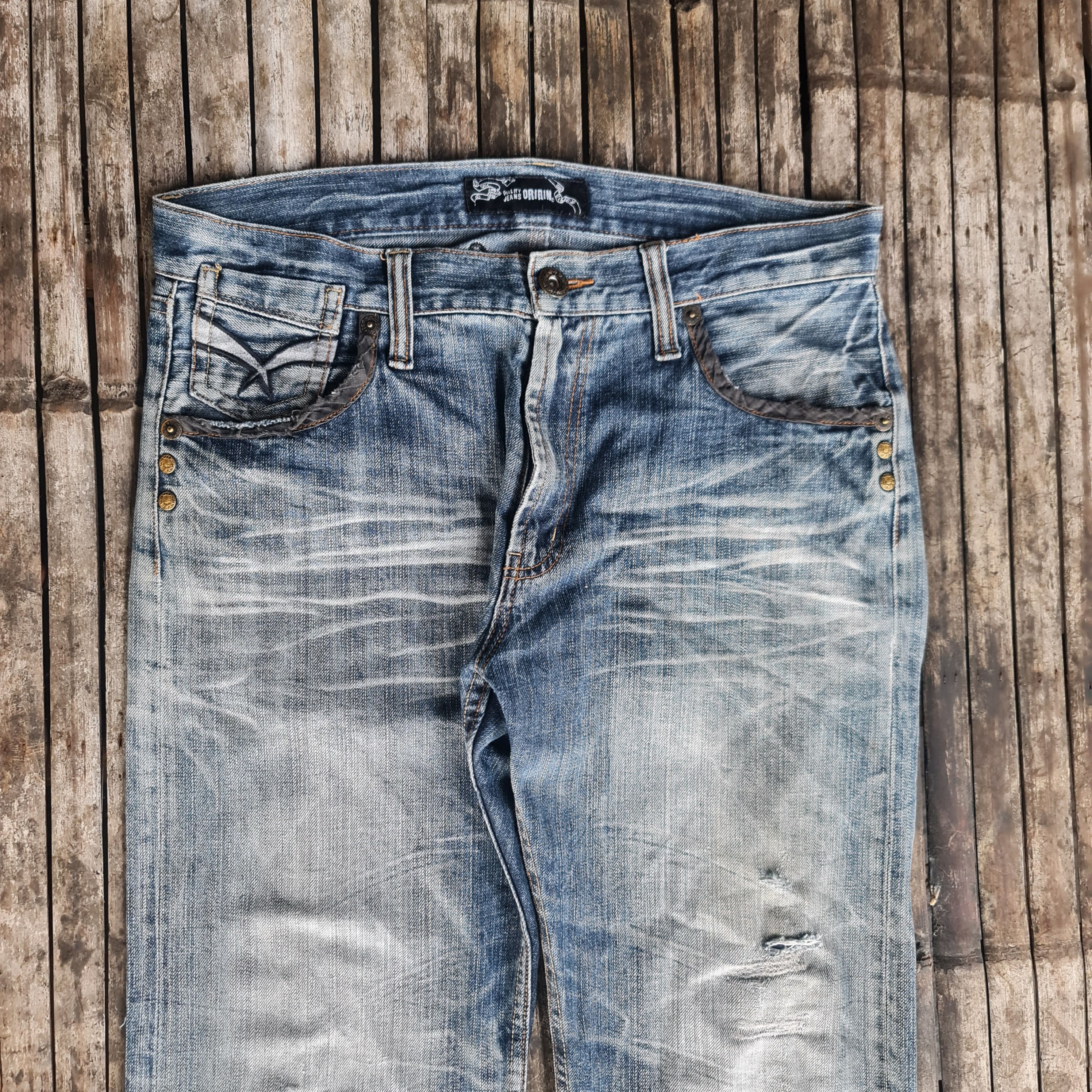 Japanese Brand Vintage Oririn embroidery logo jeans j0001 Size US 34 / EU 50 - 4 Thumbnail