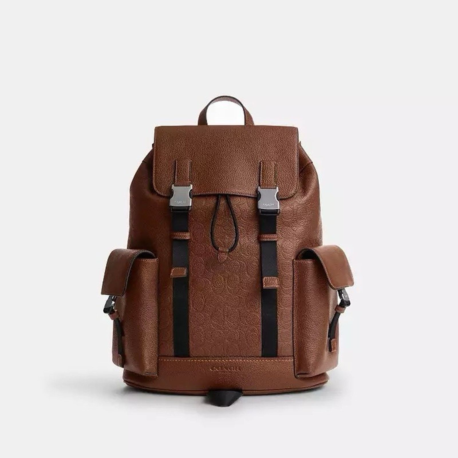 Coach NWT COACH MEN'S Clark Backpack Silver/Vintage Brown CDC21 Size ONE SIZE - 8 Thumbnail