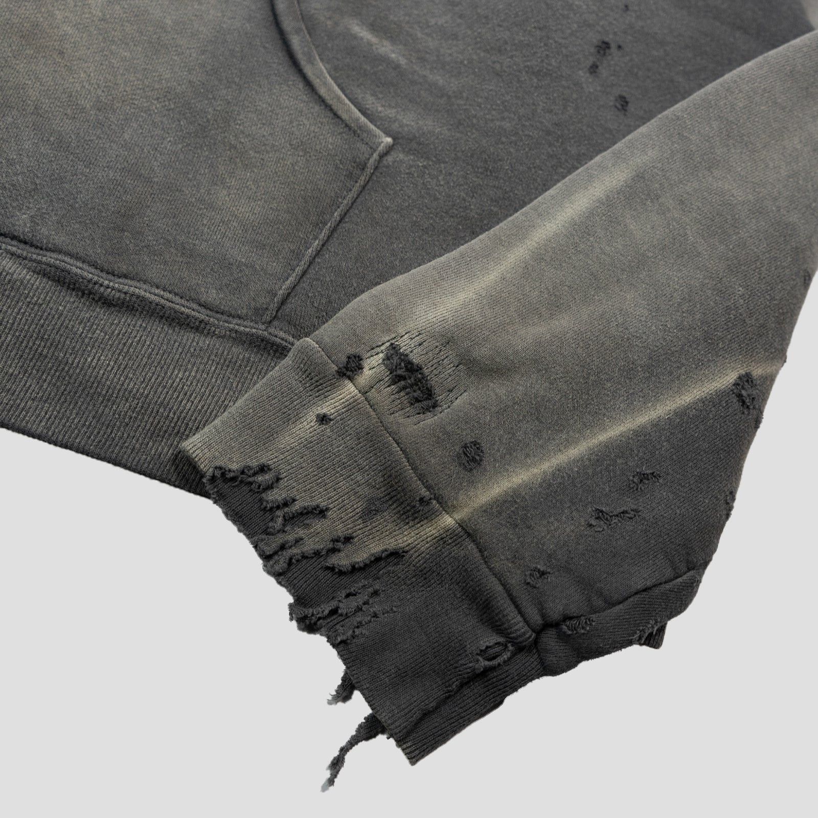 Saint Michael Saint Michael Distressed Double Face Zip Up Thermal Hoodie Size US M / EU 48-50 / 2 - 4 Thumbnail