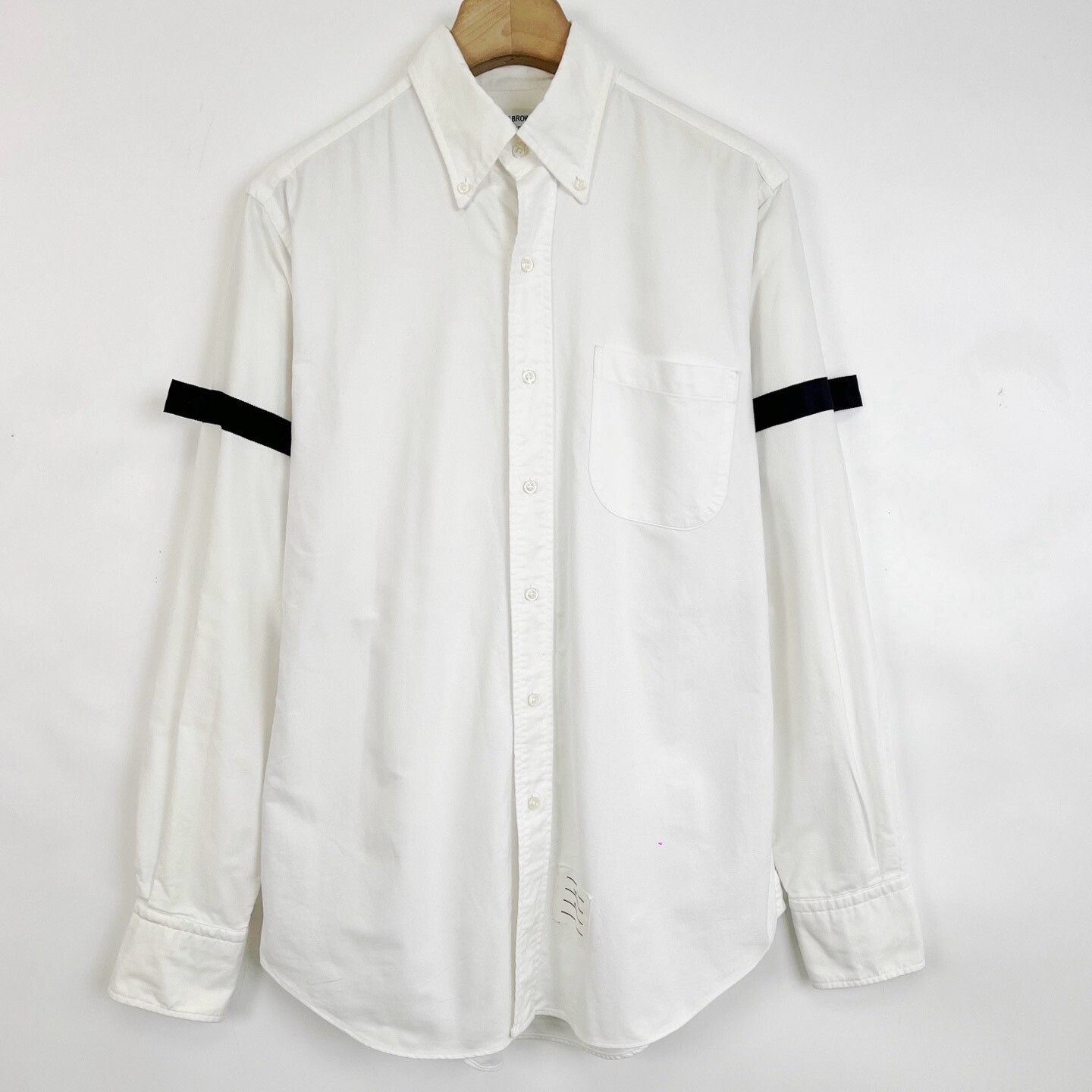 Thom Browne Thom Browne Classic Collar Stripe Shirt Size US L / EU 52-54 / 3 - 1 Thumbnail