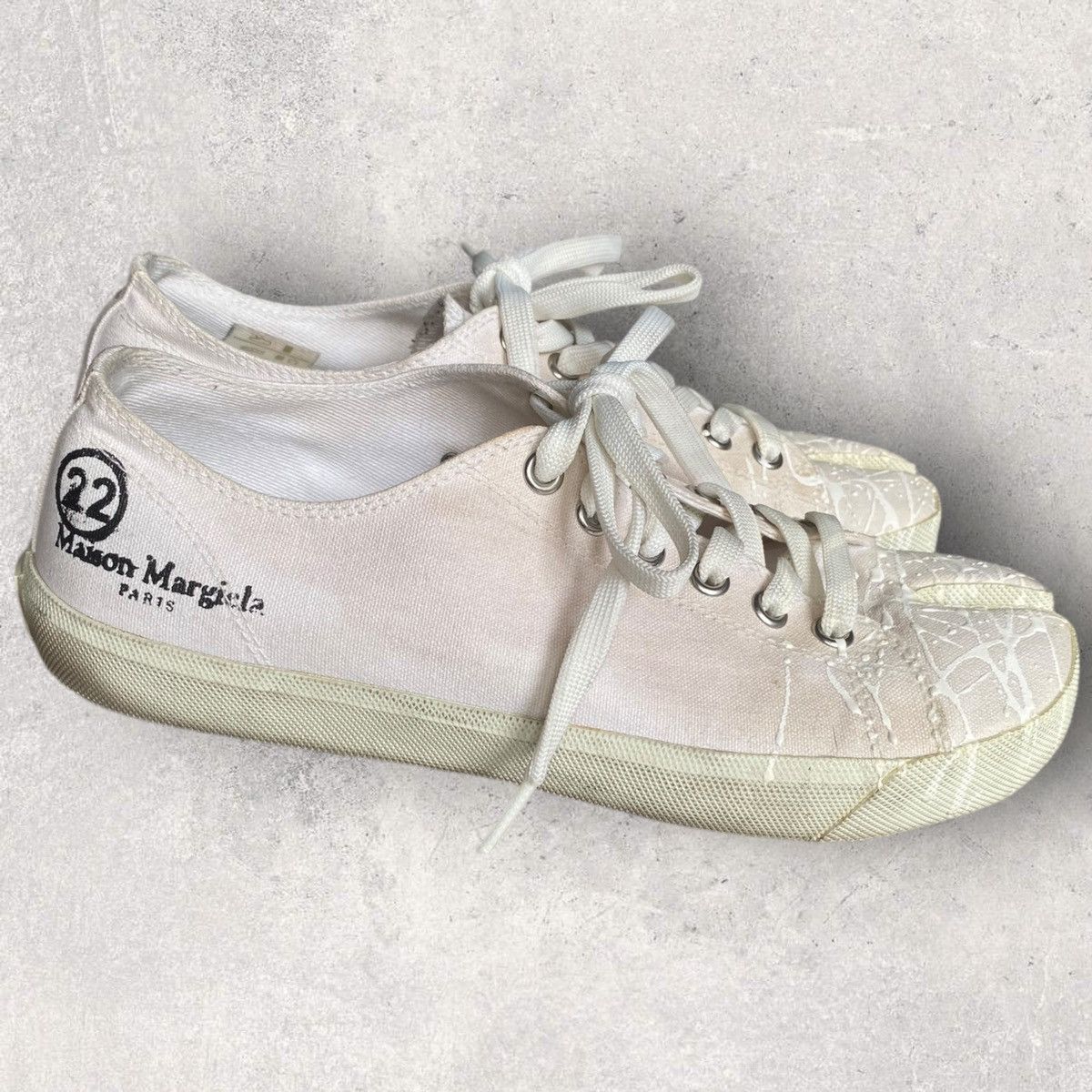 Maison Margiela Off-White Color Splash Tabi Sneakers Size US 8 / EU 41 - 5 Thumbnail