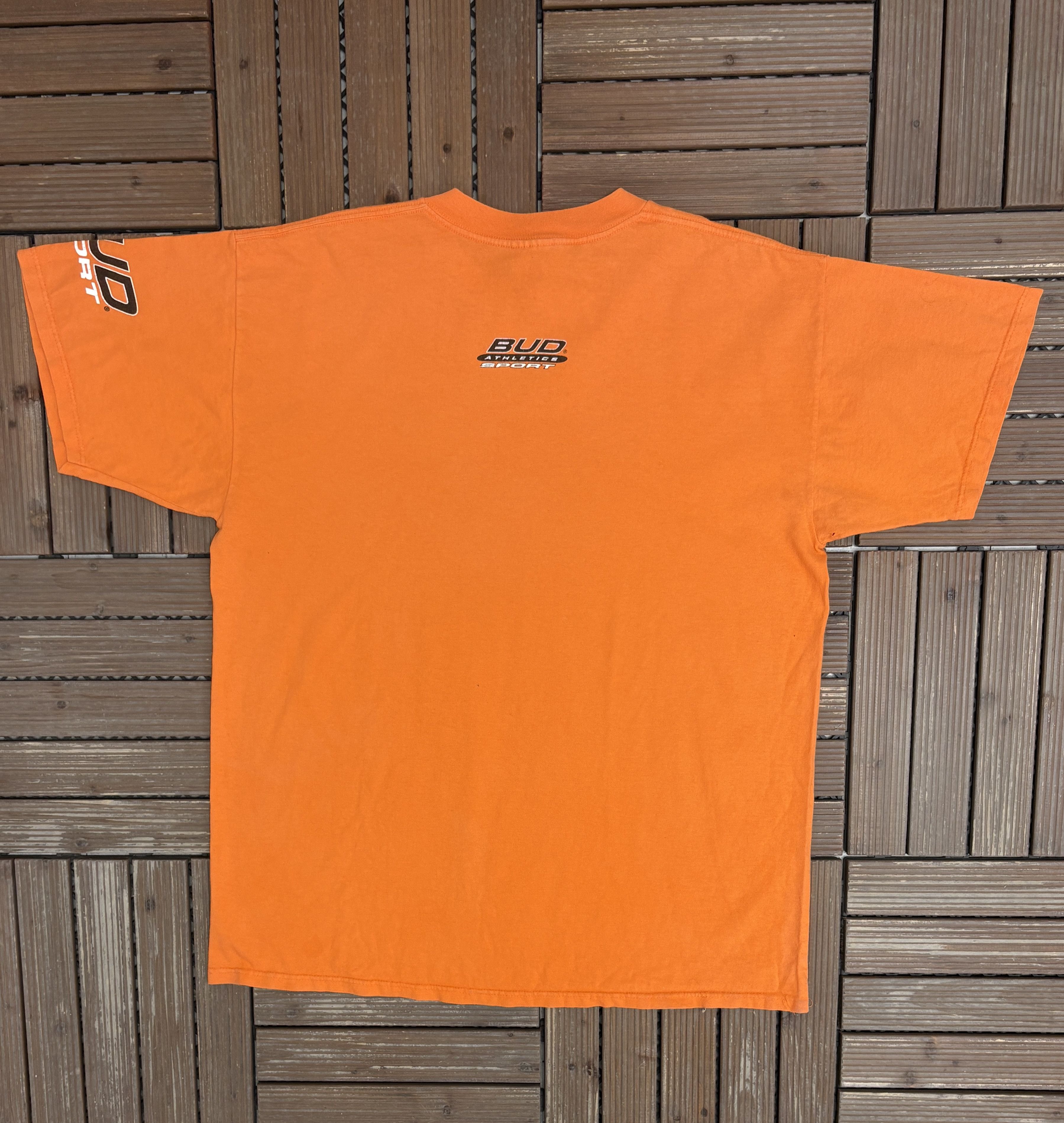 Vintage Budweiser Athletics Sport Vintage Orange T-Shirt Tee Size US XL / EU 56 / 4 - 4 Thumbnail
