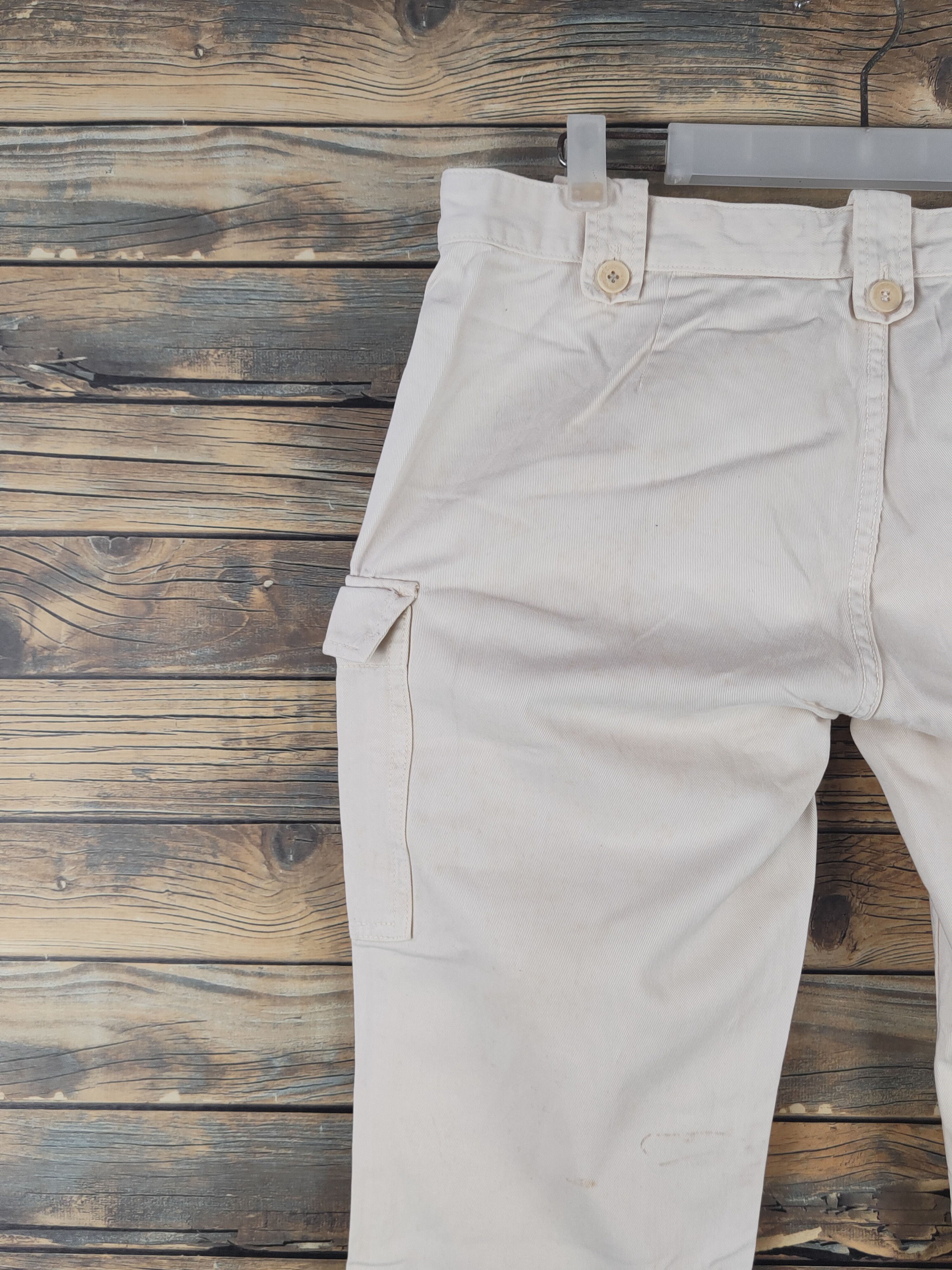 Japanese Brand DL Blue Cult Ivory Multipocket Tactical Cargo Pants #1791 Size 32" / US 10 / IT 46 - 8 Thumbnail