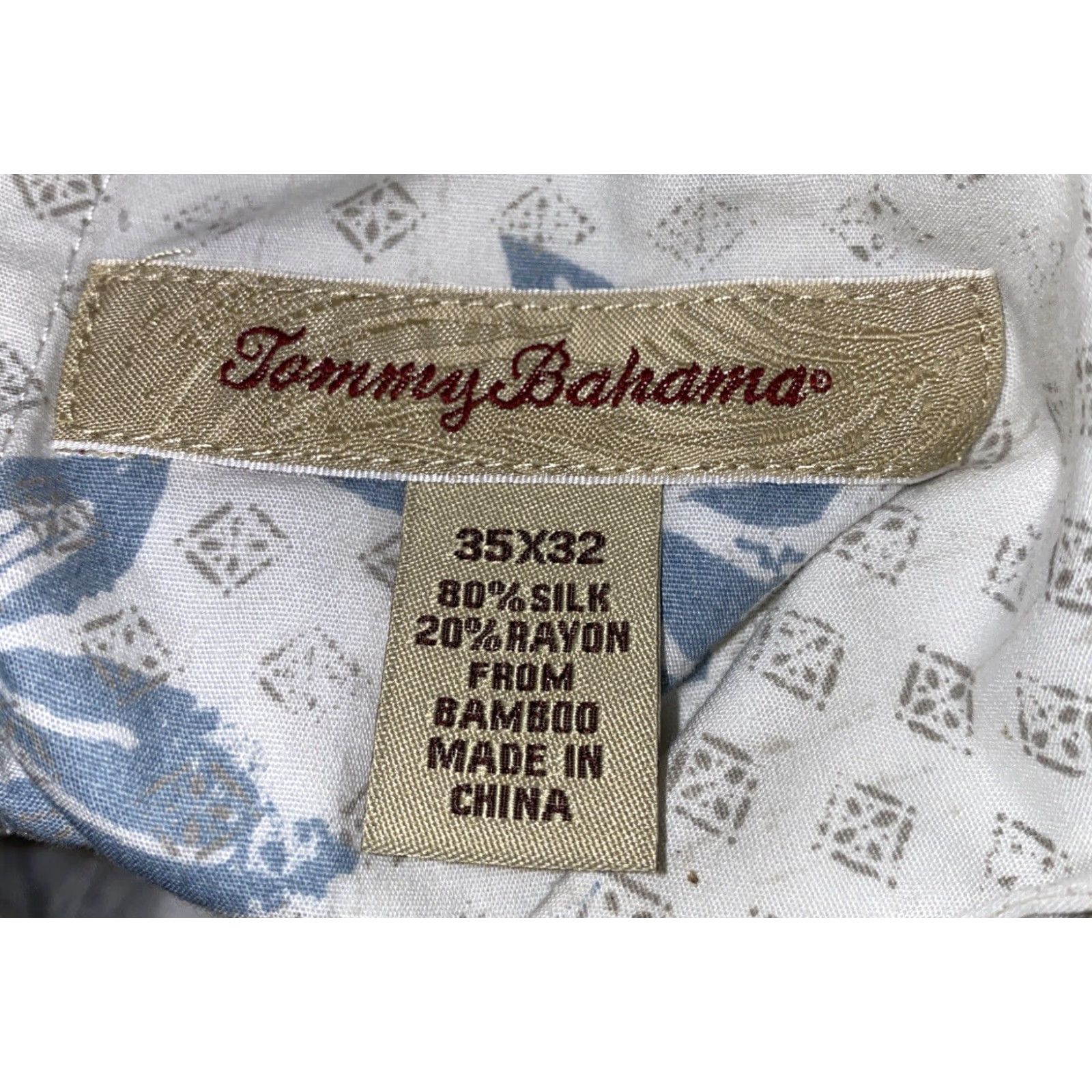 Tommy Bahama Tommy Bahama Mens Casual Pants Size 35 Waist Beige Silk Rayon Fit Regular Inseam 32 Size US 35 - 5 Thumbnail