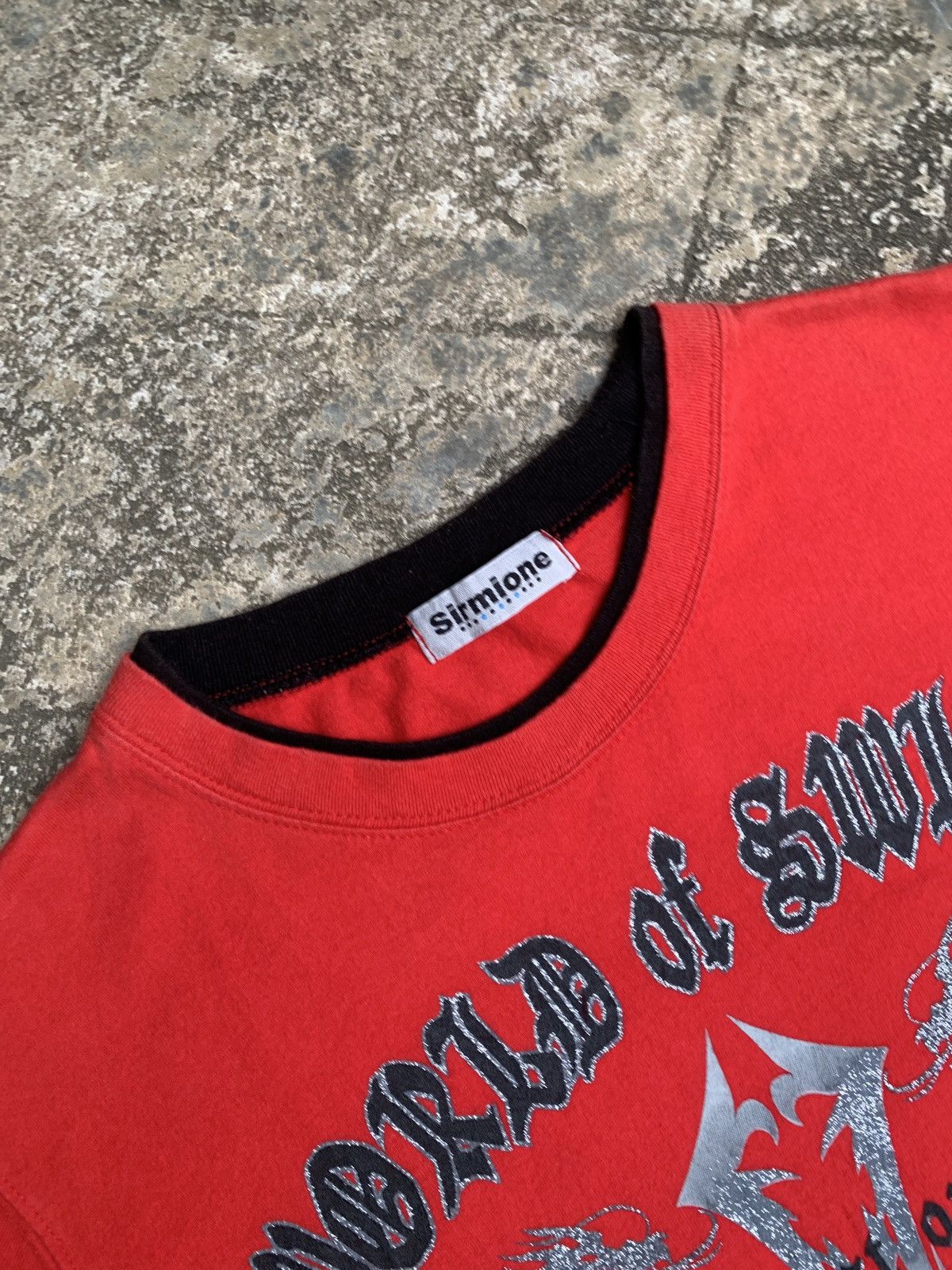 Japanese Brand y2k Sirmione Japan Red Cross Dragon Poem Graphic Top Size L / US 10 / IT 46 - 5 Thumbnail
