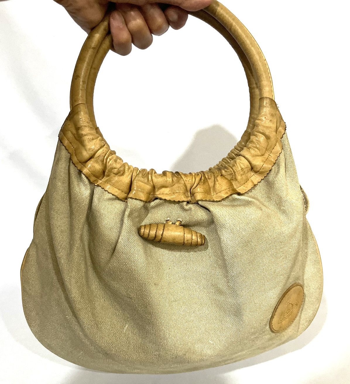 Vivienne Westwood Vintage Canvas Hobo Tote Bag - Medium Size ONE SIZE - 3 Thumbnail