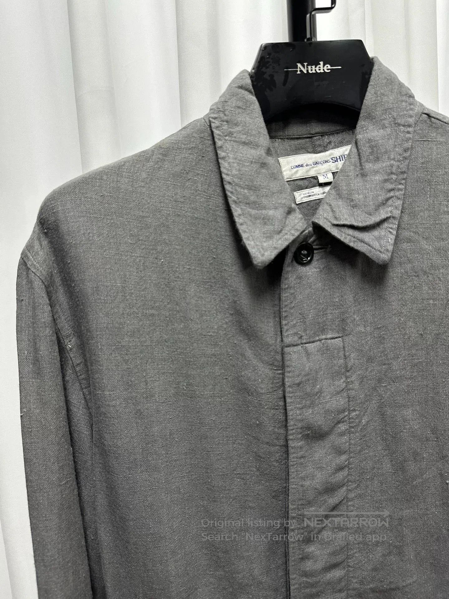 Comme des Garcons SHIRT Comme des Garcons Gray Linen Jacket. Size US M / EU 48-50 / 2 - 2 Thumbnail