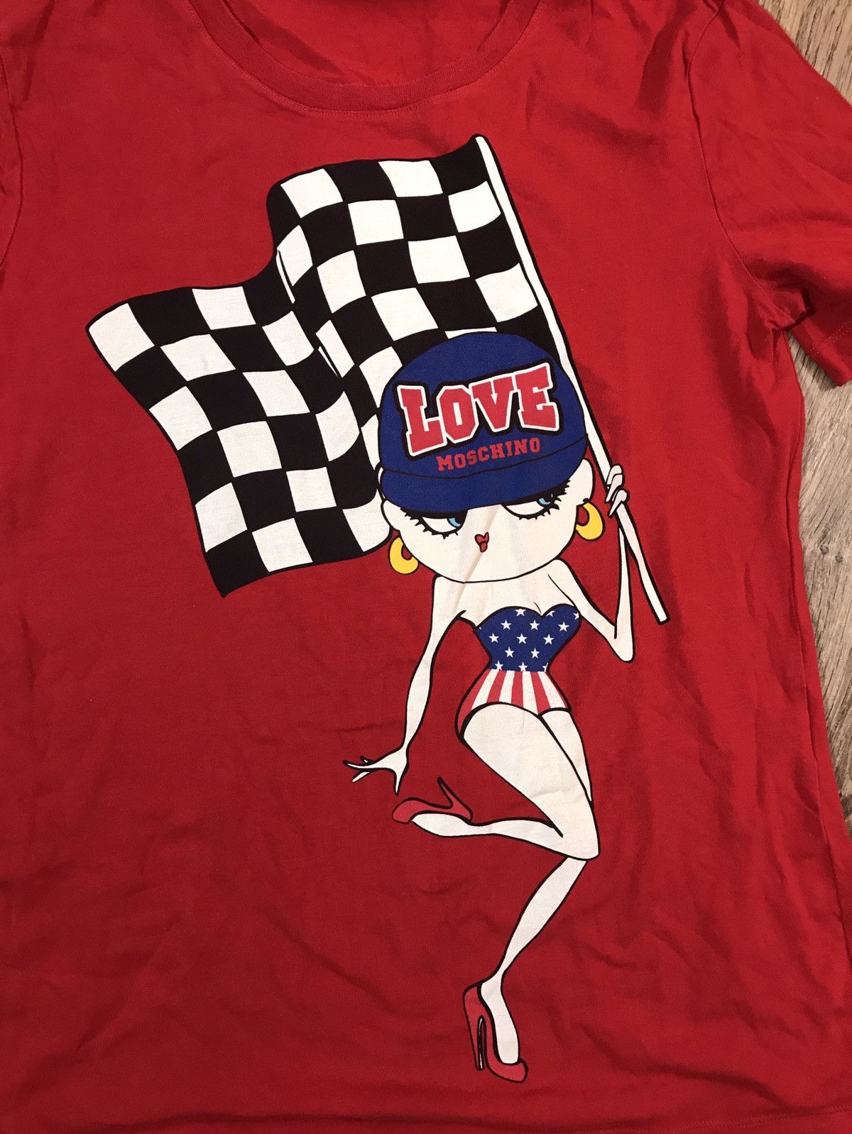 Moschino Love Moschino Big Logo Red T Shirt Size M / US 6-8 / IT 42-44 - 2 Thumbnail