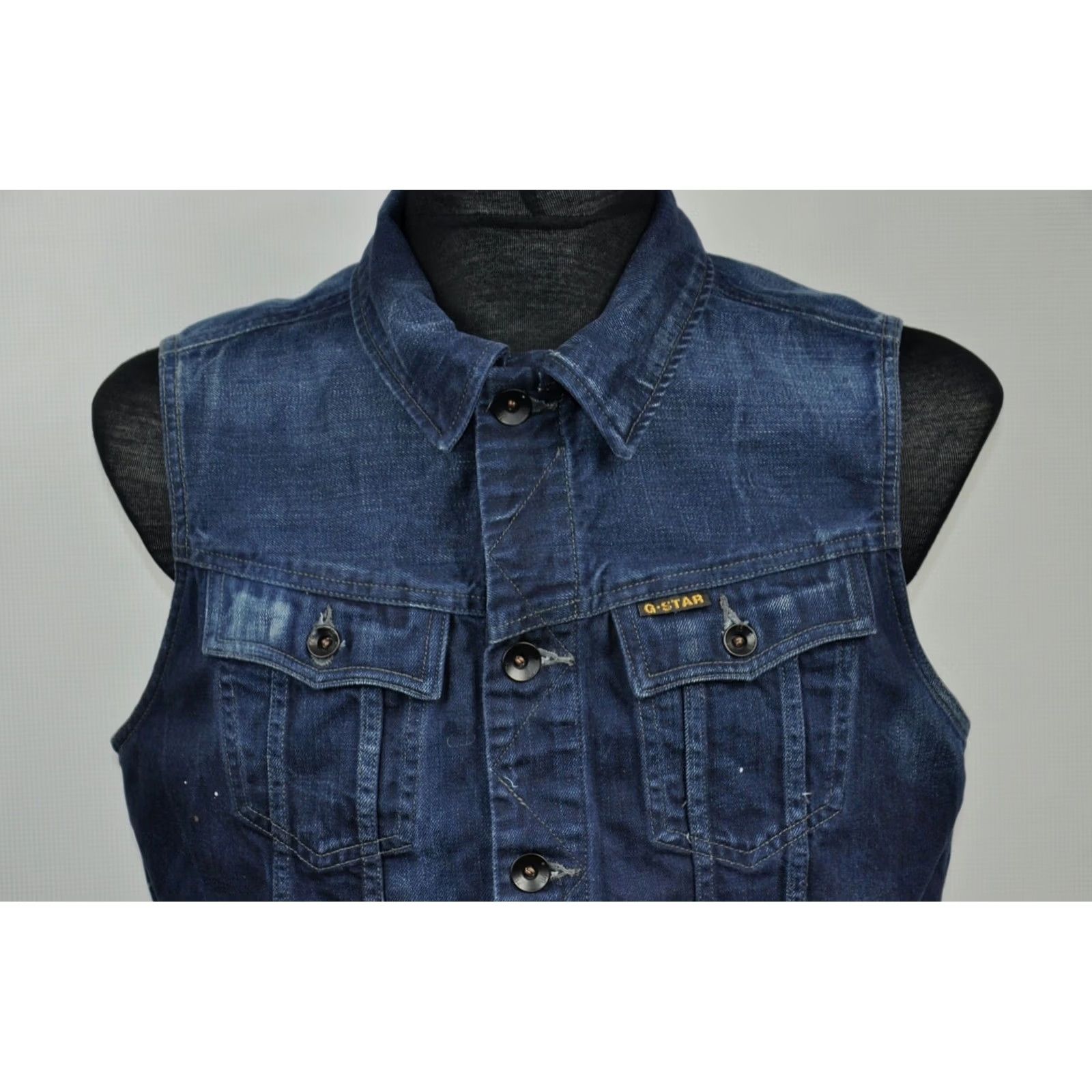 G-Star G-Star Slim Tailor S/Less Jkt Men's Denim size L Shirt Size US L / EU 52-54 / 3 - 8 Thumbnail
