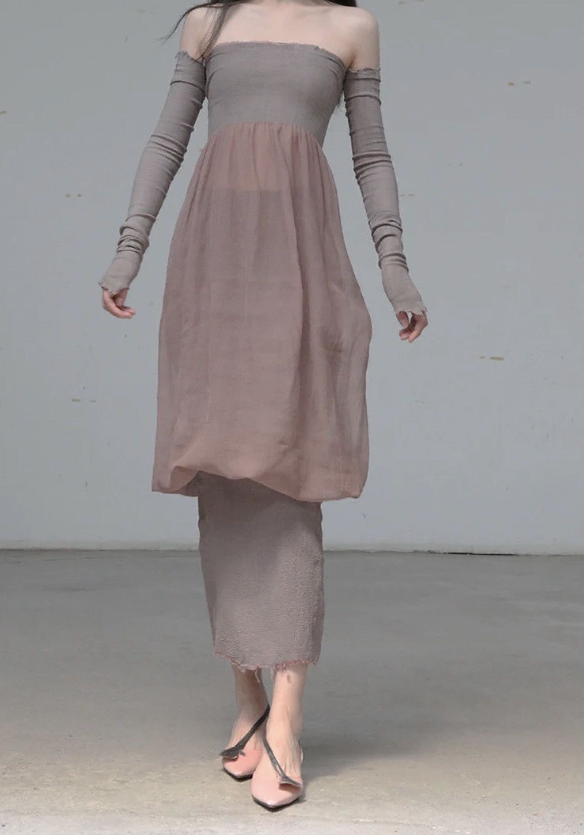 Marc Le Bihan Marc le Bihan mauve tule dress & strapless dress Size S / US 4 / IT 40 - 1 Thumbnail