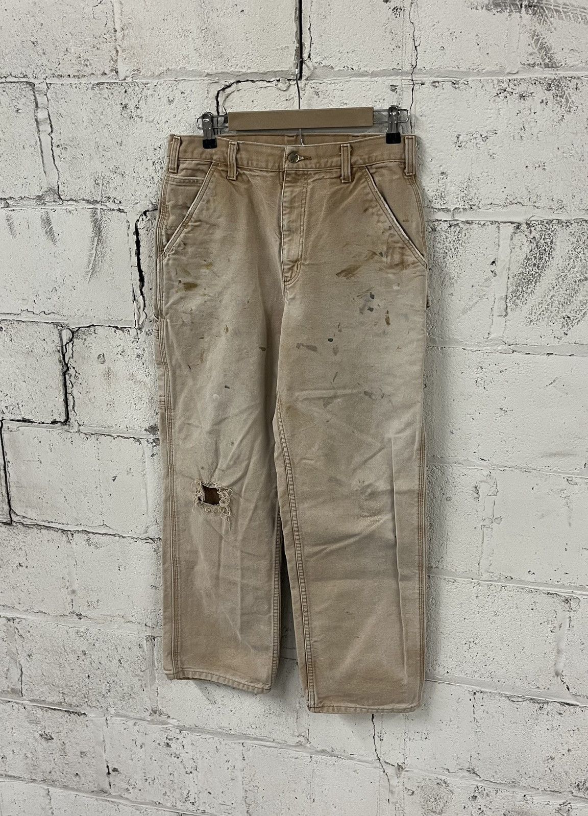 Carhartt Thrashed and faded carhartt carpanter pants skater grunge Size US 30 / EU 46 - 1 Thumbnail