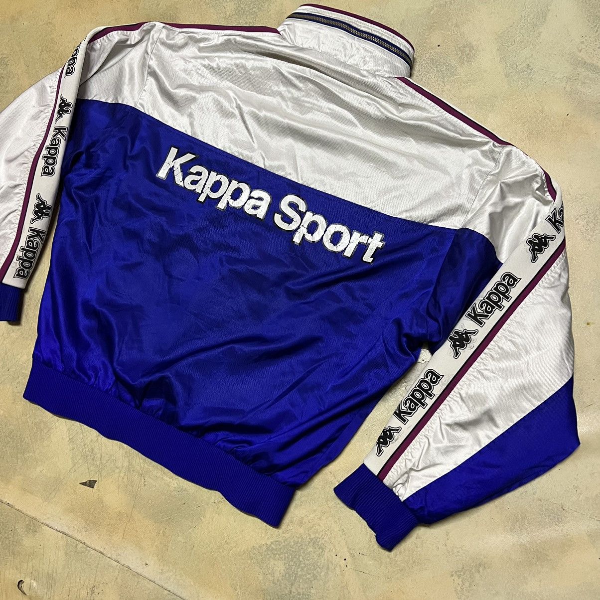 Kappa Vintage Kappa Side Tape Big Logo Zipper Sweater Size US L / EU 52-54 / 3 - 15 Thumbnail