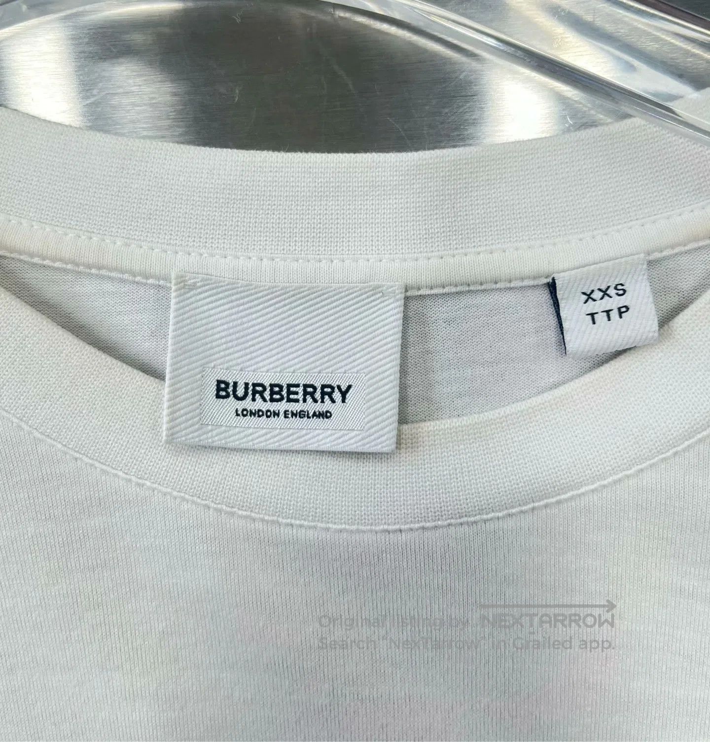Burberry Burberry White Letter Logo Long Sleeve T-Shirt| Size US XXS / EU 40 - 3 Thumbnail