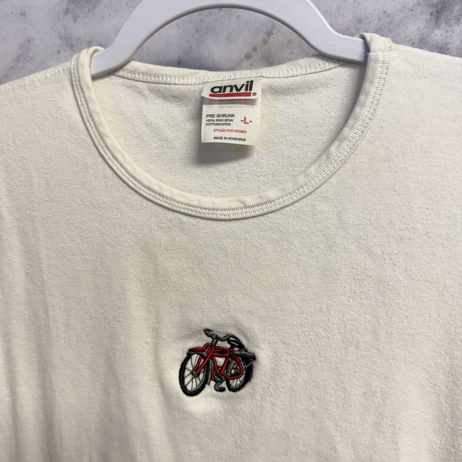 Vintage Vintage Y2K Bicycle Embroidered Womens Shirt White Size L Size L / US 10 / IT 46 - 3 Thumbnail