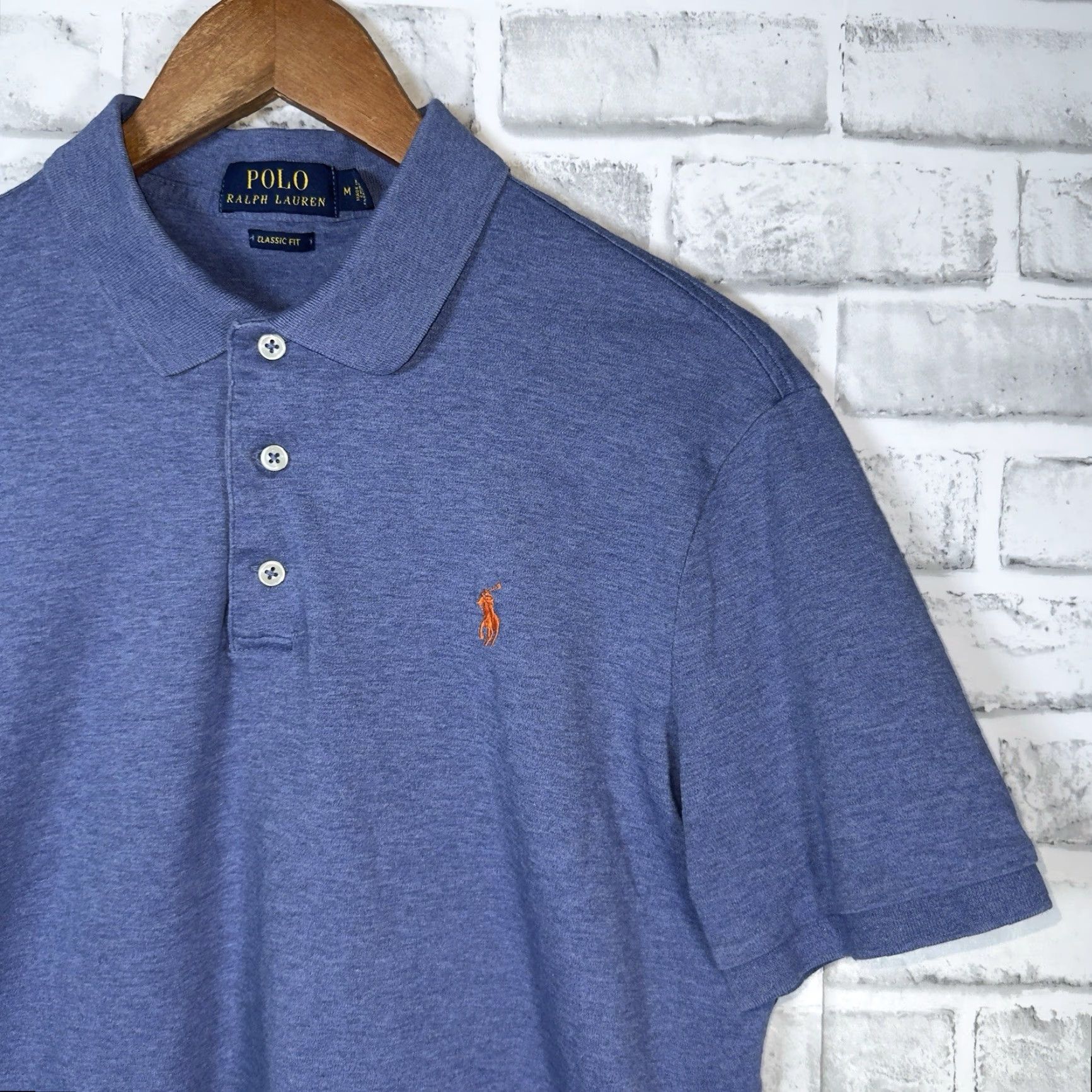 Polo Ralph Lauren Polo Ralph Lauren Polo Shirt Blue Classic Fit Mens Size M Size US M / EU 48-50 / 2 - 2 Thumbnail