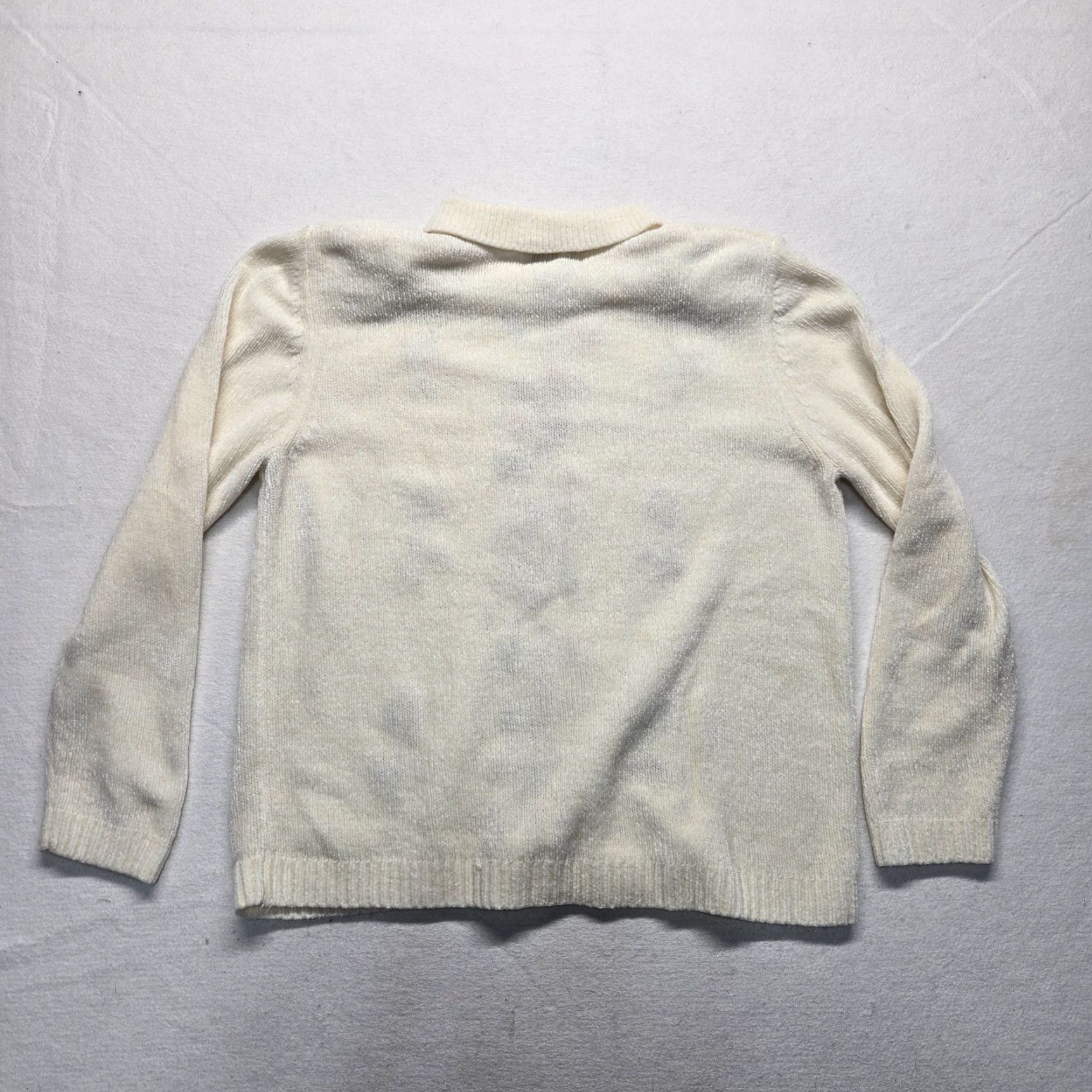 Vintage Alfred Dunner Ivory Floral Long Sleeve Sweater Women Medium All Seasons Vintage Flowers Size M / US 6-8 / IT 42-44 - 7 Thumbnail