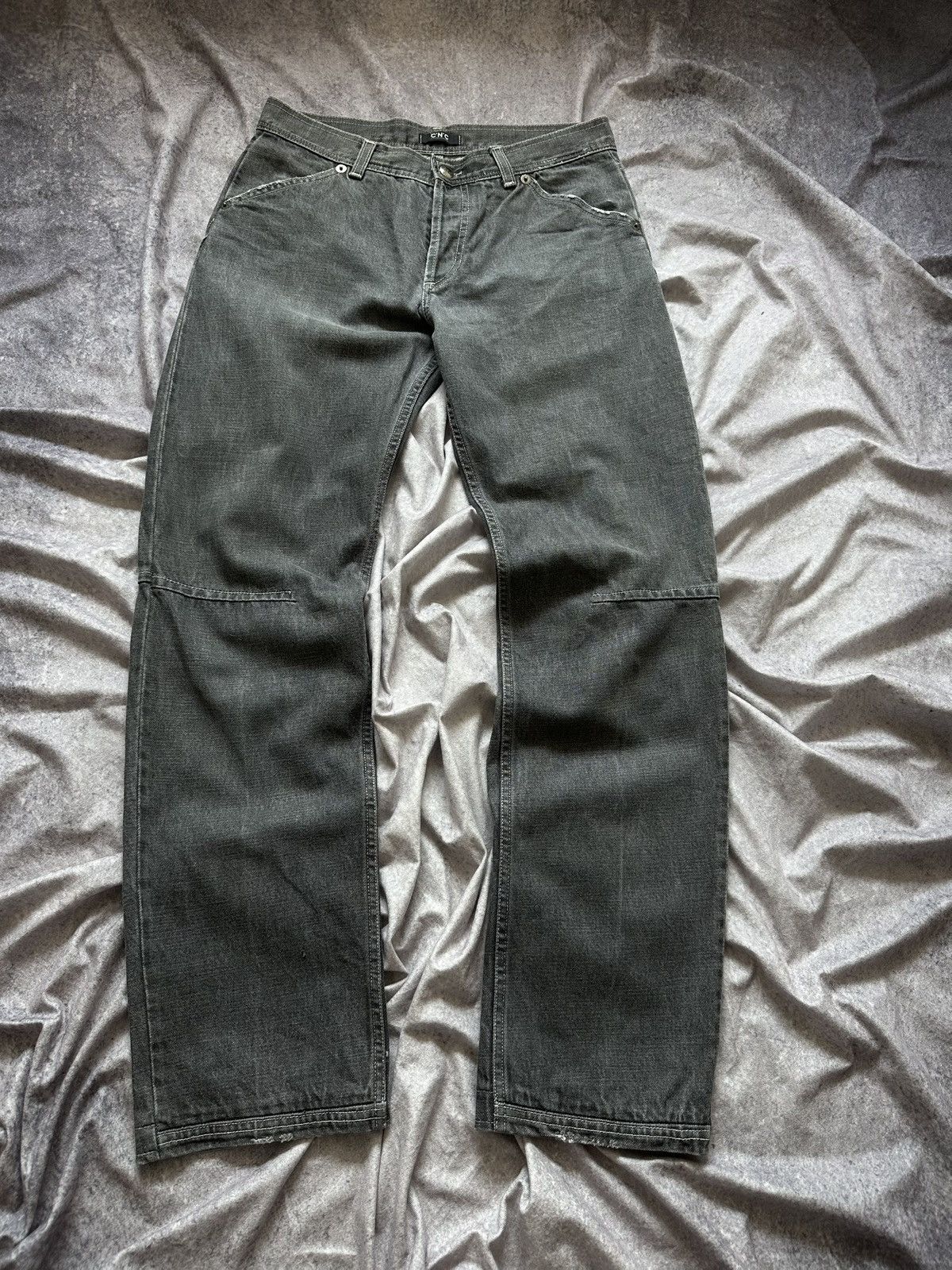 Costume National C'N'C Costume National Gray Constracted Straight Leg Jeans Size US 30 / EU 46 - 8 Thumbnail