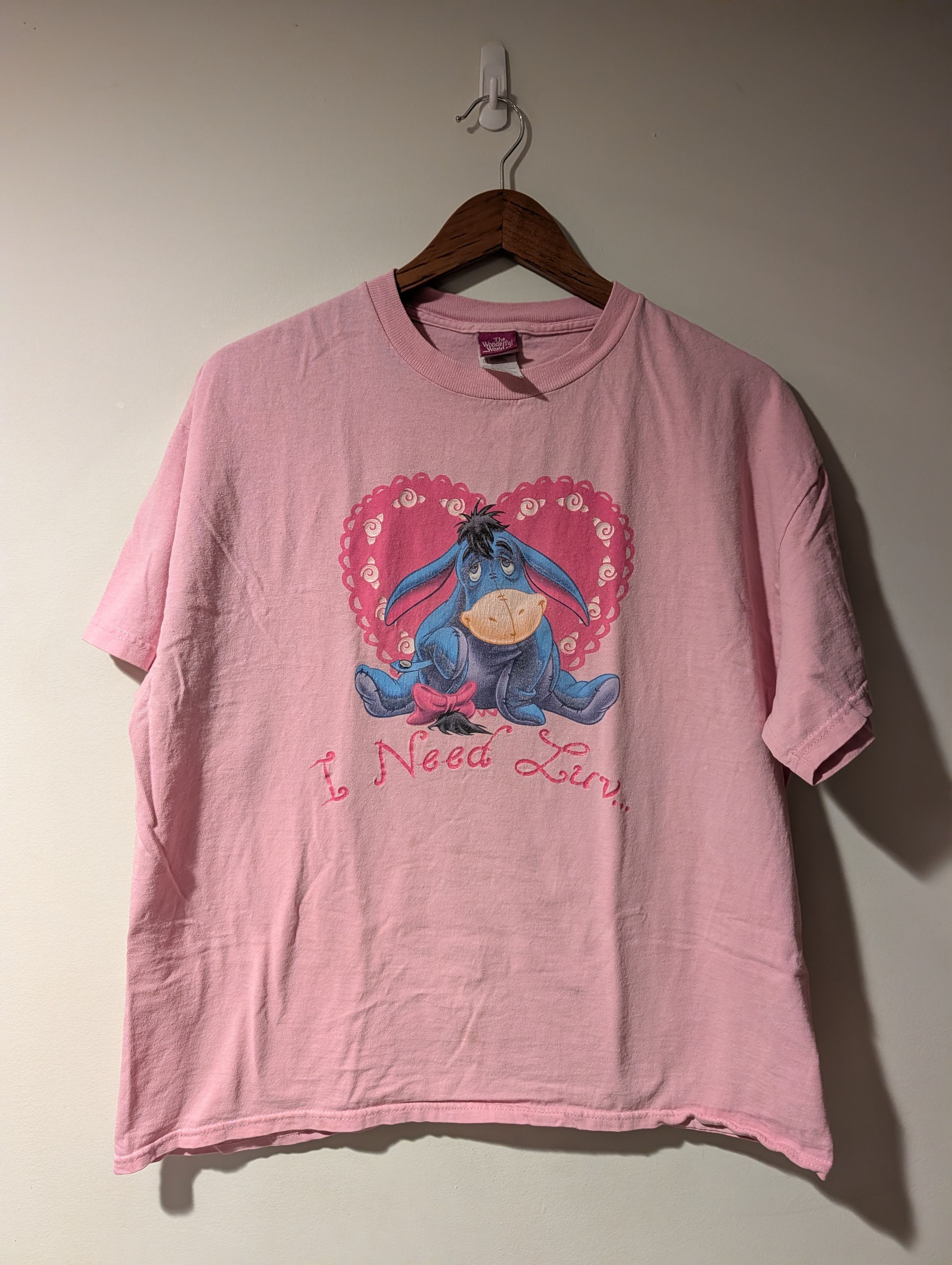 Disney Vintage Eeyore I Need Luv Winnie the Pooh Disney T-Shirt Size L / US 10 / IT 46 - 1 Thumbnail