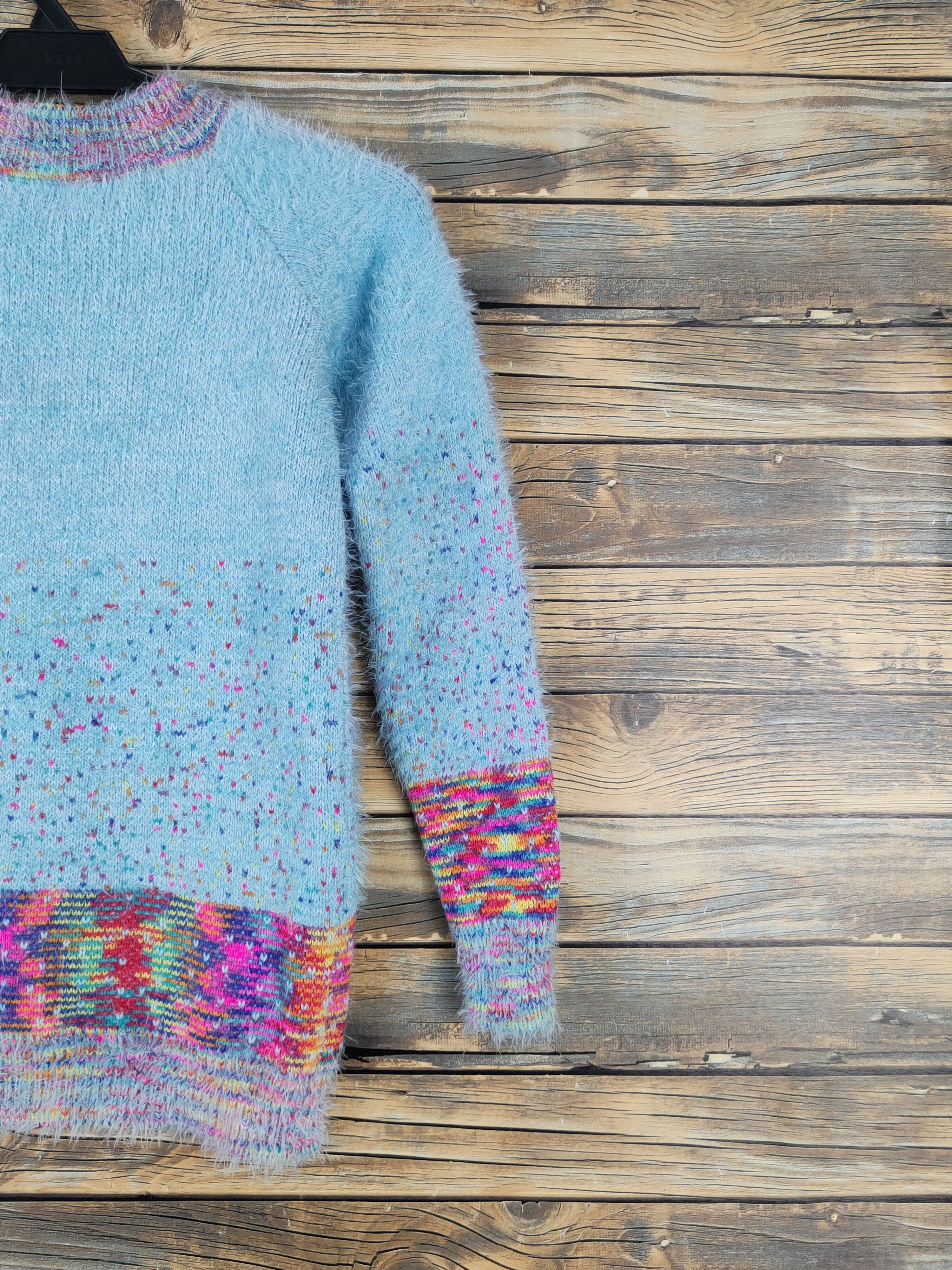Japanese Brand × Vintage Japanese Brand Blue Shag Shaggy Fur Mohair Knitwear #W2146 Size S / US 4 / IT 40 - 9 Thumbnail