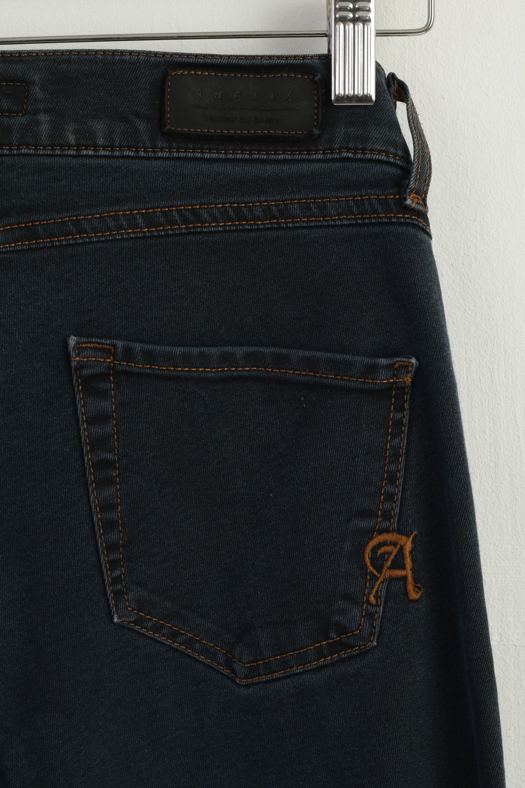 Vintage ANGELS Women 34 S Jeans Trousers Navy Skinny 8805 Size 28" / US 6 / IT 42 - 5 Thumbnail