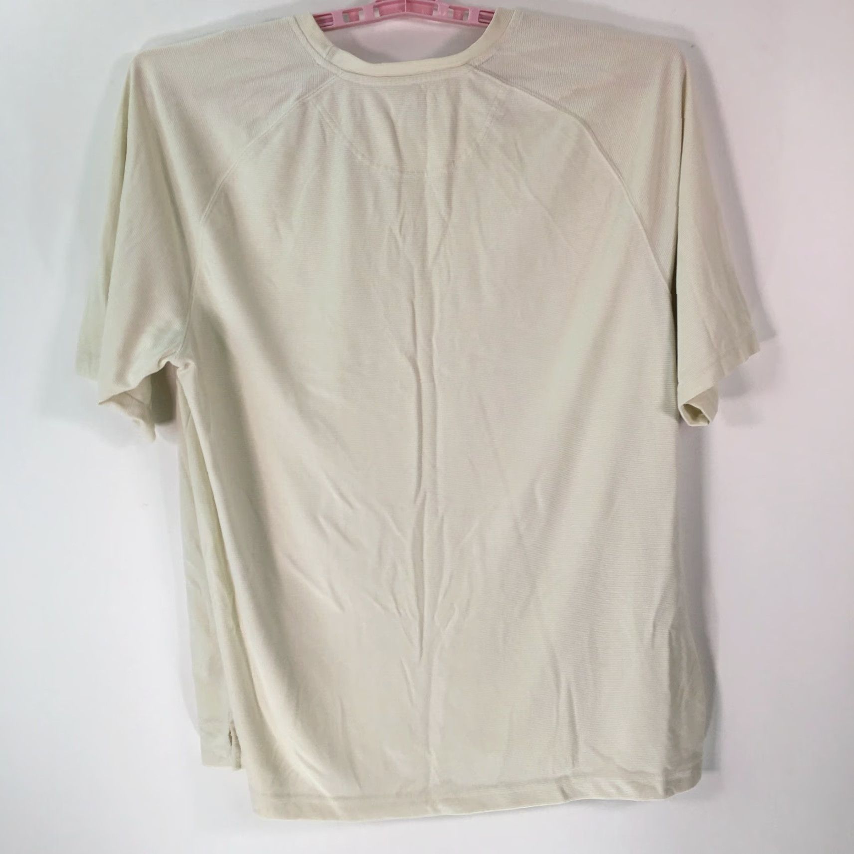 Vintage Paradise Collection Shirt Adult XXL Beige Solid Short Sleeve Crew Neck Mens 2XL Basic T Shirt Classic Casual Regular Fit Size US XXL / EU 58 / 5 - 2 Thumbnail