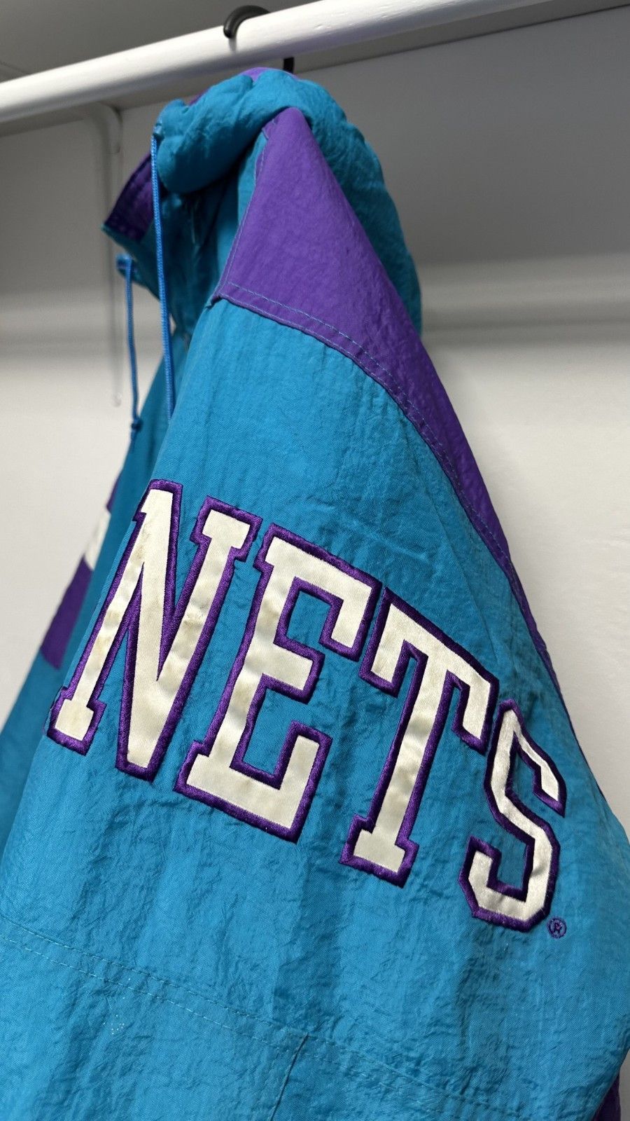 Starter Vintage Charlotte Hornets Starter Full Zip Two Tone Jacket Size US XL / EU 56 / 4 - 8 Thumbnail