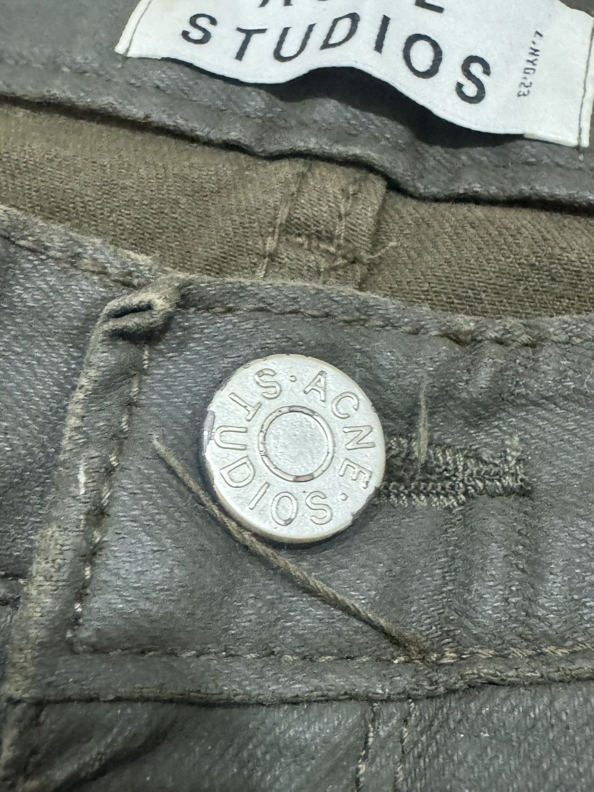 Acne Studios ACNE studio - skinny wax military green jeans Size 30" / US 8 / IT 44 - 5 Thumbnail