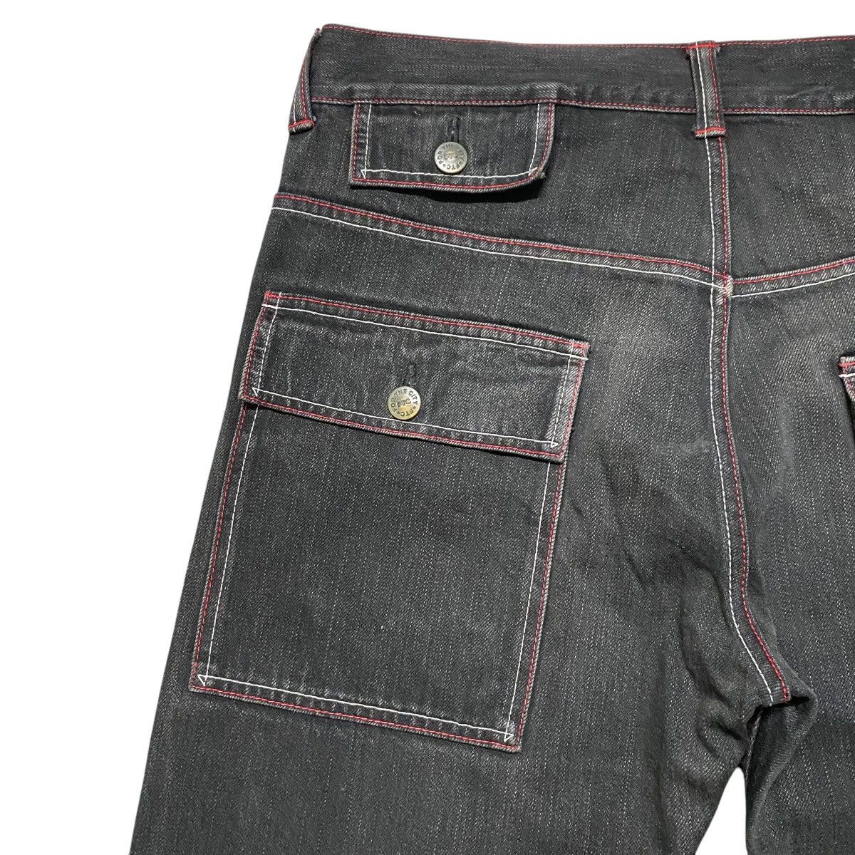 FTC Ftc Black Denim Jeans Red Stitch Size US 34 / EU 50 - 10 Thumbnail