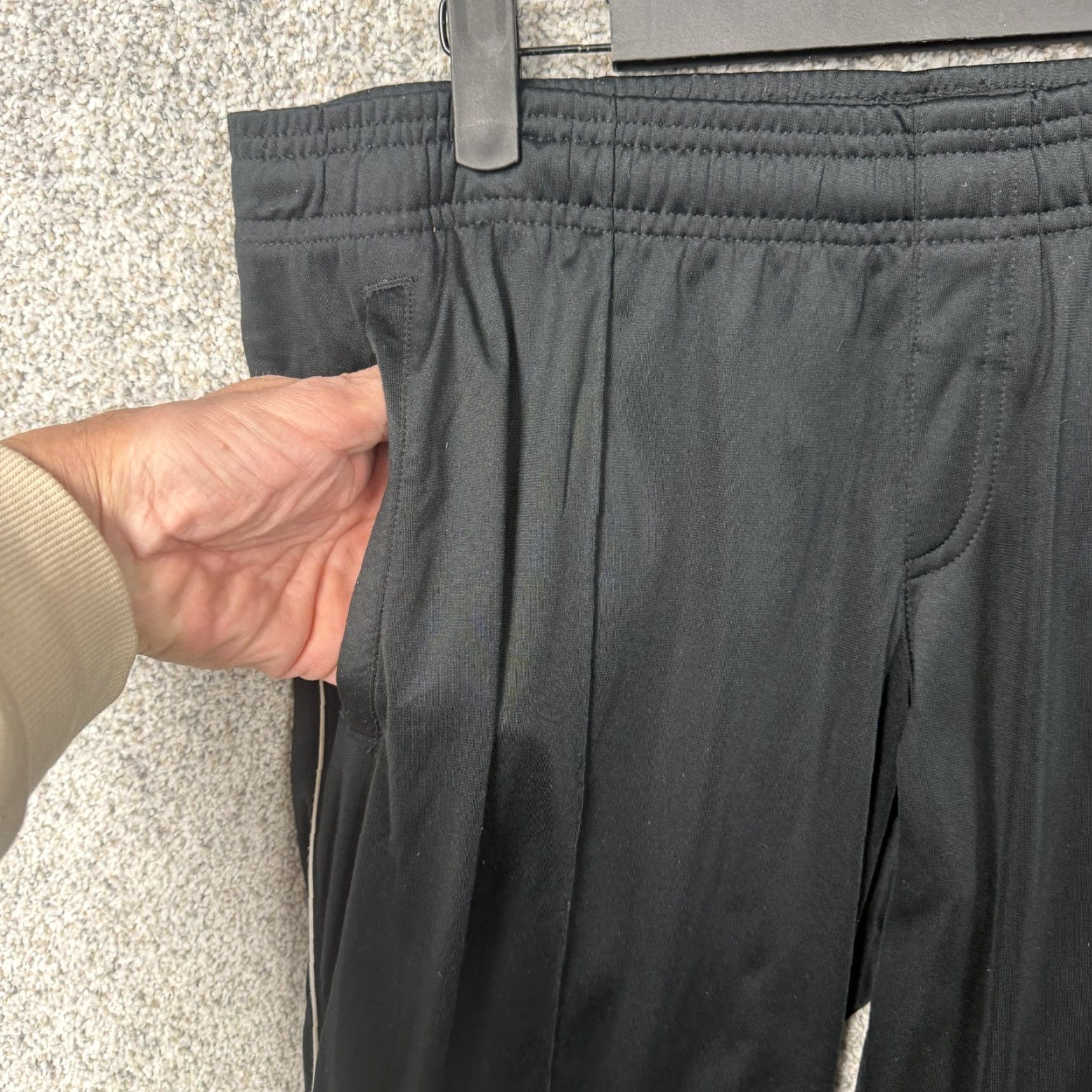 Nike VINTAGE Nike Track Pants Womens XL Black Striped Side Swoosh 90s Athleisure? Size 40" / US 18 - 6 Thumbnail