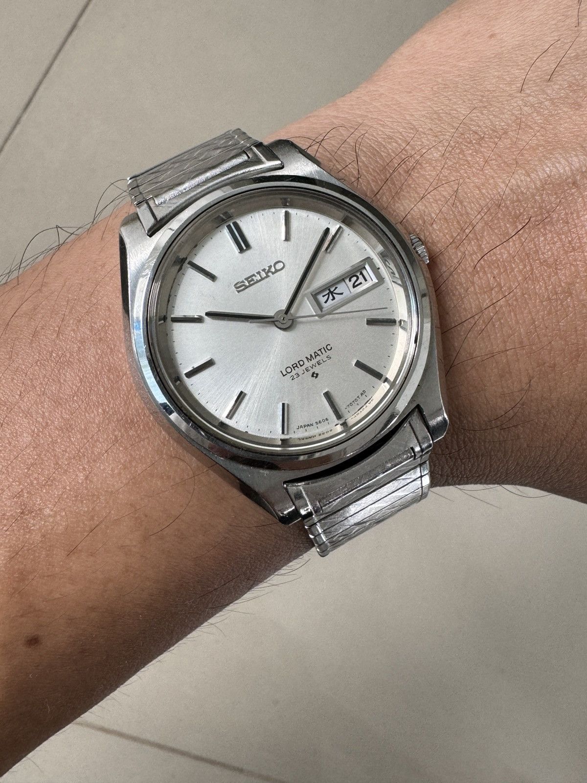 image of Seiko Vintage Lord Matic Jdm Automatic Watch Japan in Silver, Men's (Size 36)