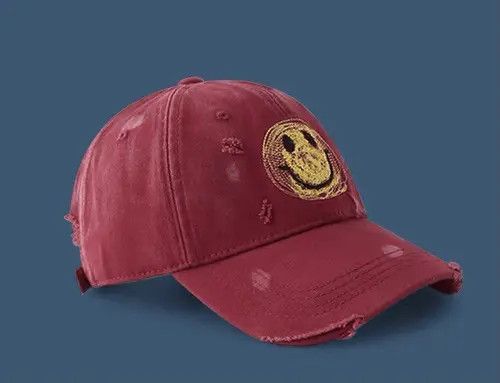 Other Utility grunge smiley face distressed ripped cap Size ONE SIZE - 6 Thumbnail